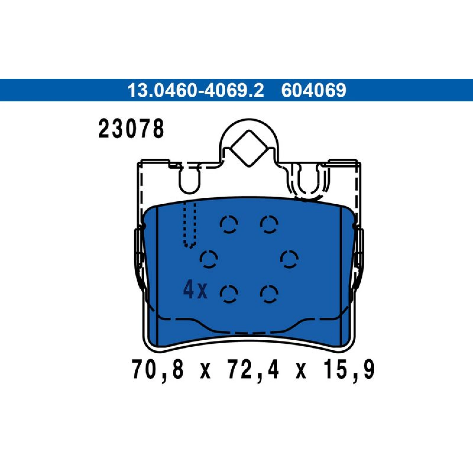 Bremsbelagsatz Db T. W220/C215 98-06 13.0460-4069.2