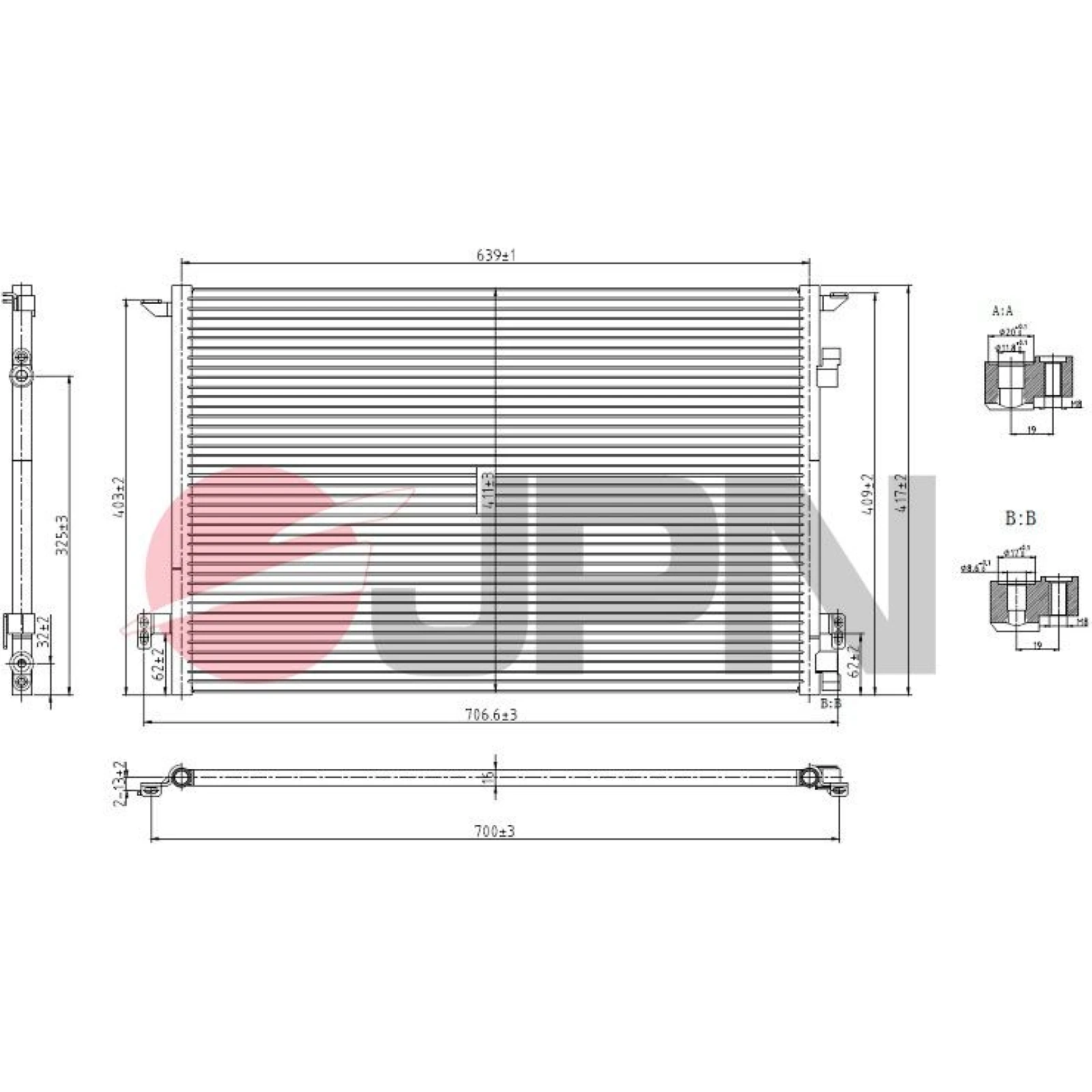 JPN Kondensator, Klimaanlage 60C9116-JPN
