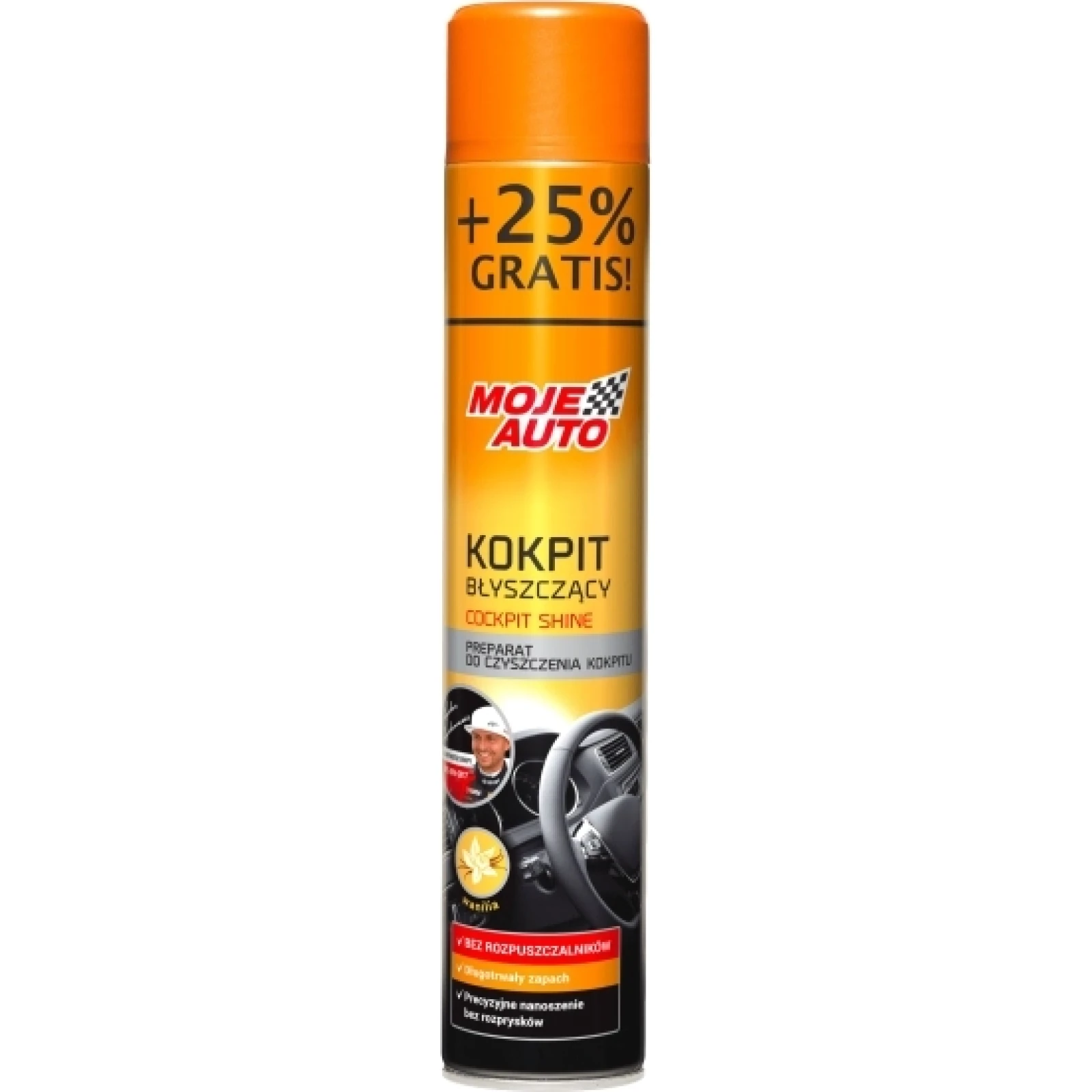MOJE AUTO AMT19-009 Cockpitspray glänzend Vanille 600 ml + 25 % gratis