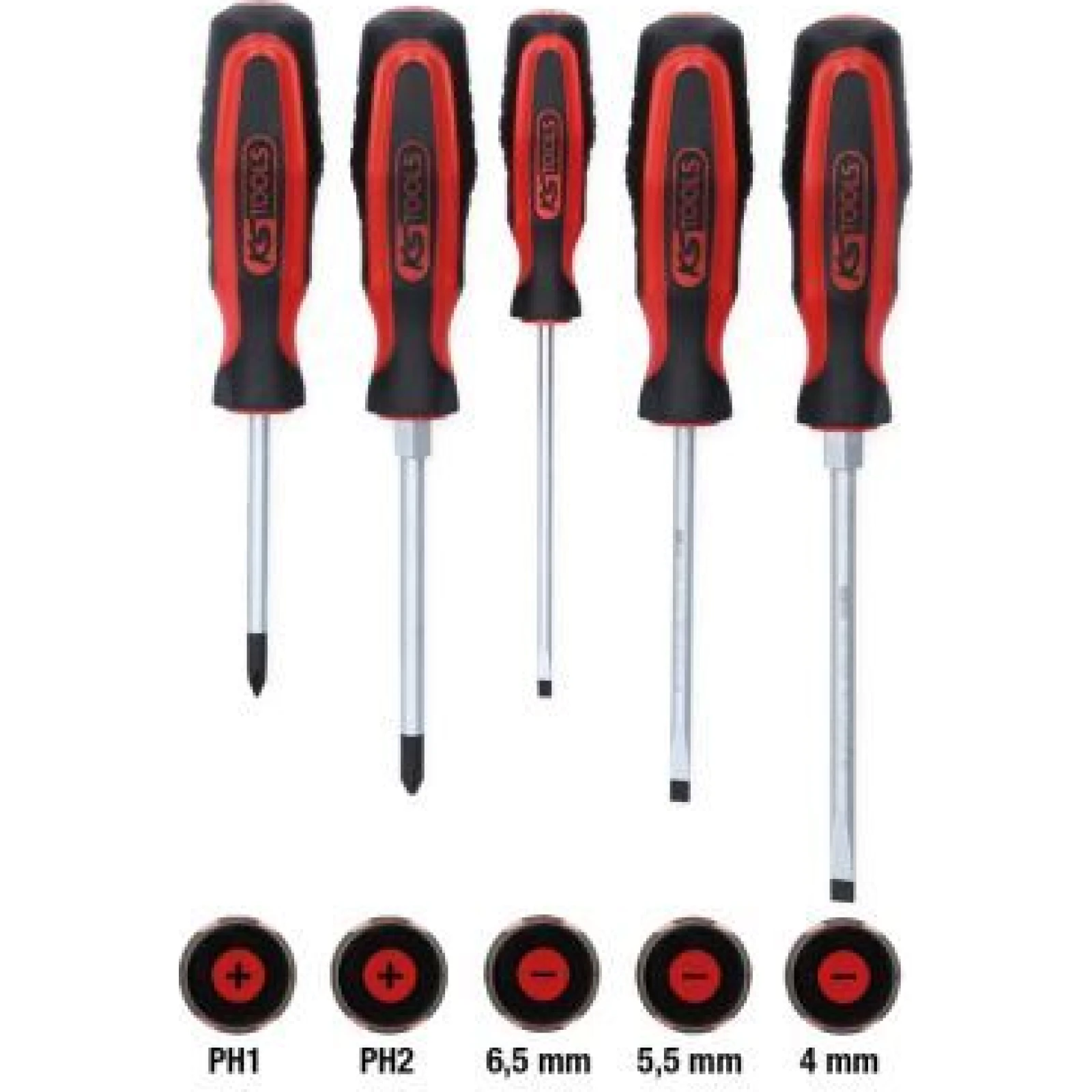 KS TOOLS ERGOTORQUEplus Schraubendreher-Set, 5-teilig 159.0005