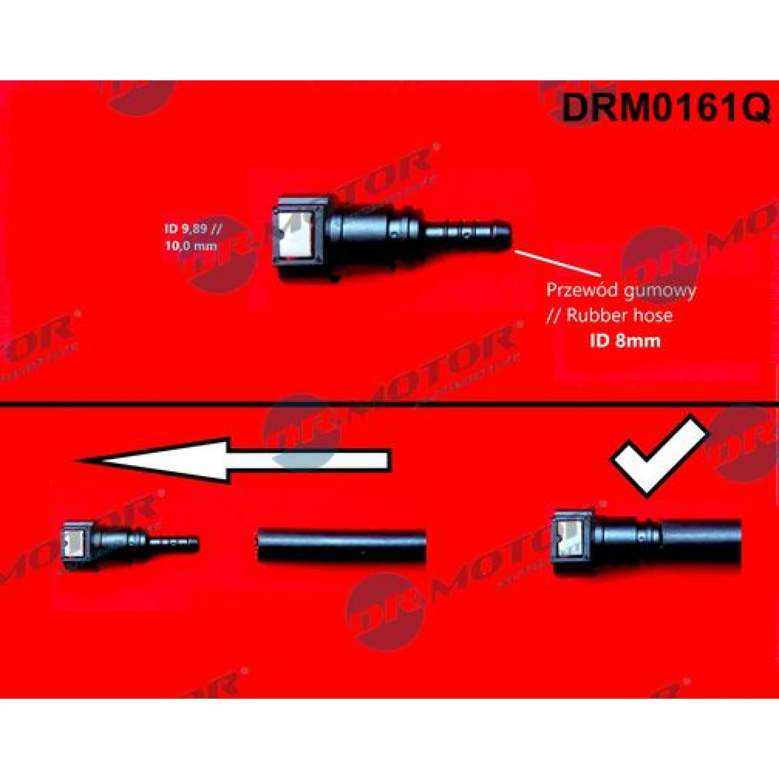 DR.MOTOR Schlauchverbinder, Kraftstoffschlauch DRM0161Q