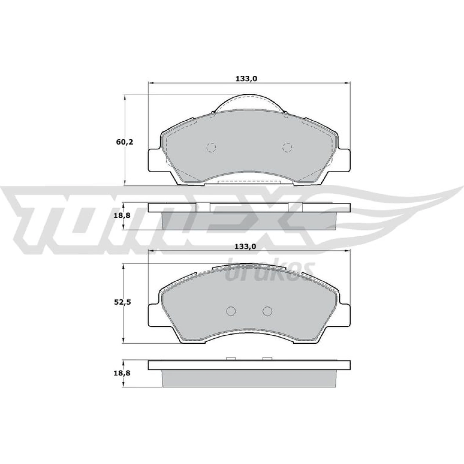 TOMEX brakes Bremsbelagsatz, Scheibenbremse TX 17-28