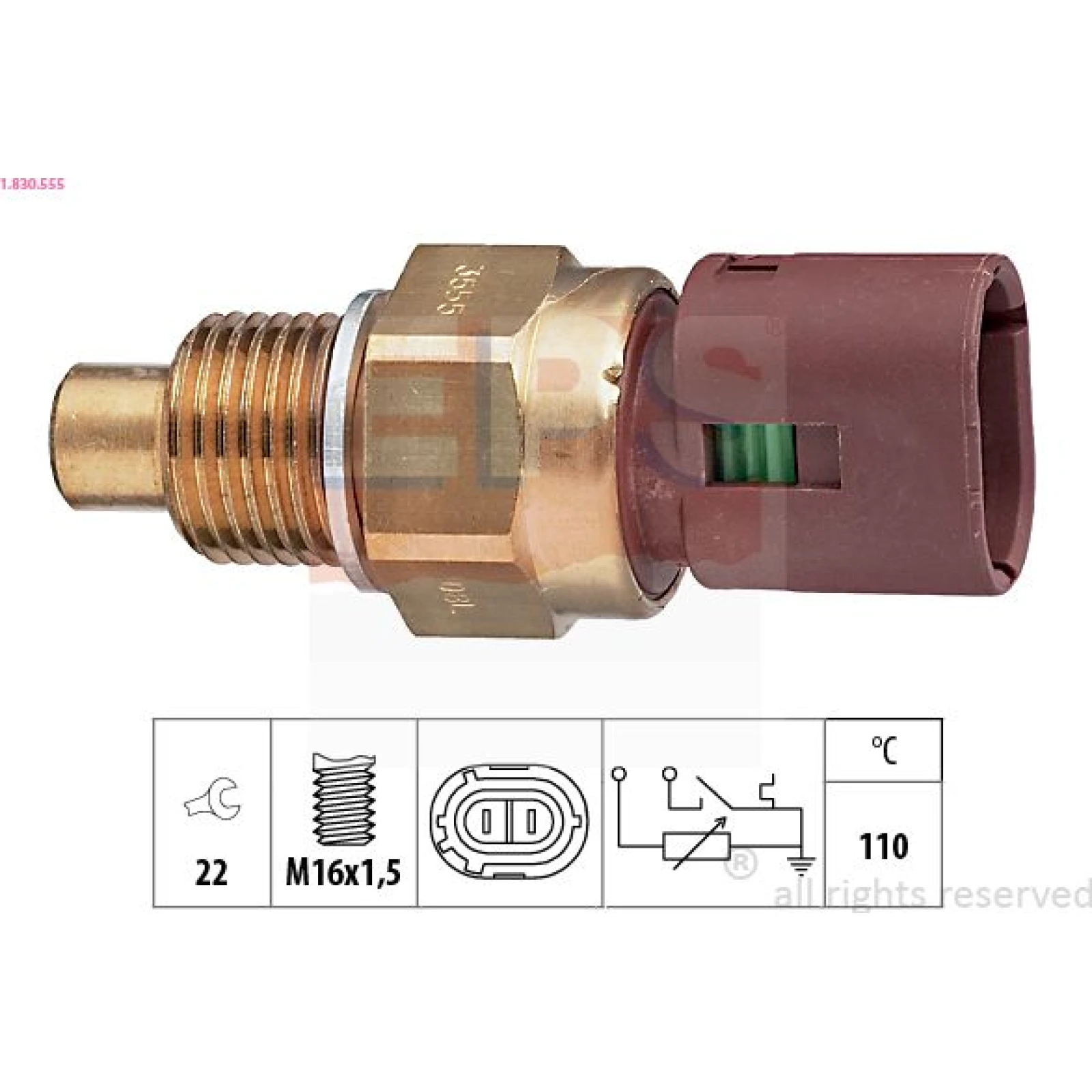 Kühlmitteltemperatur-Sensor 1.830.555
