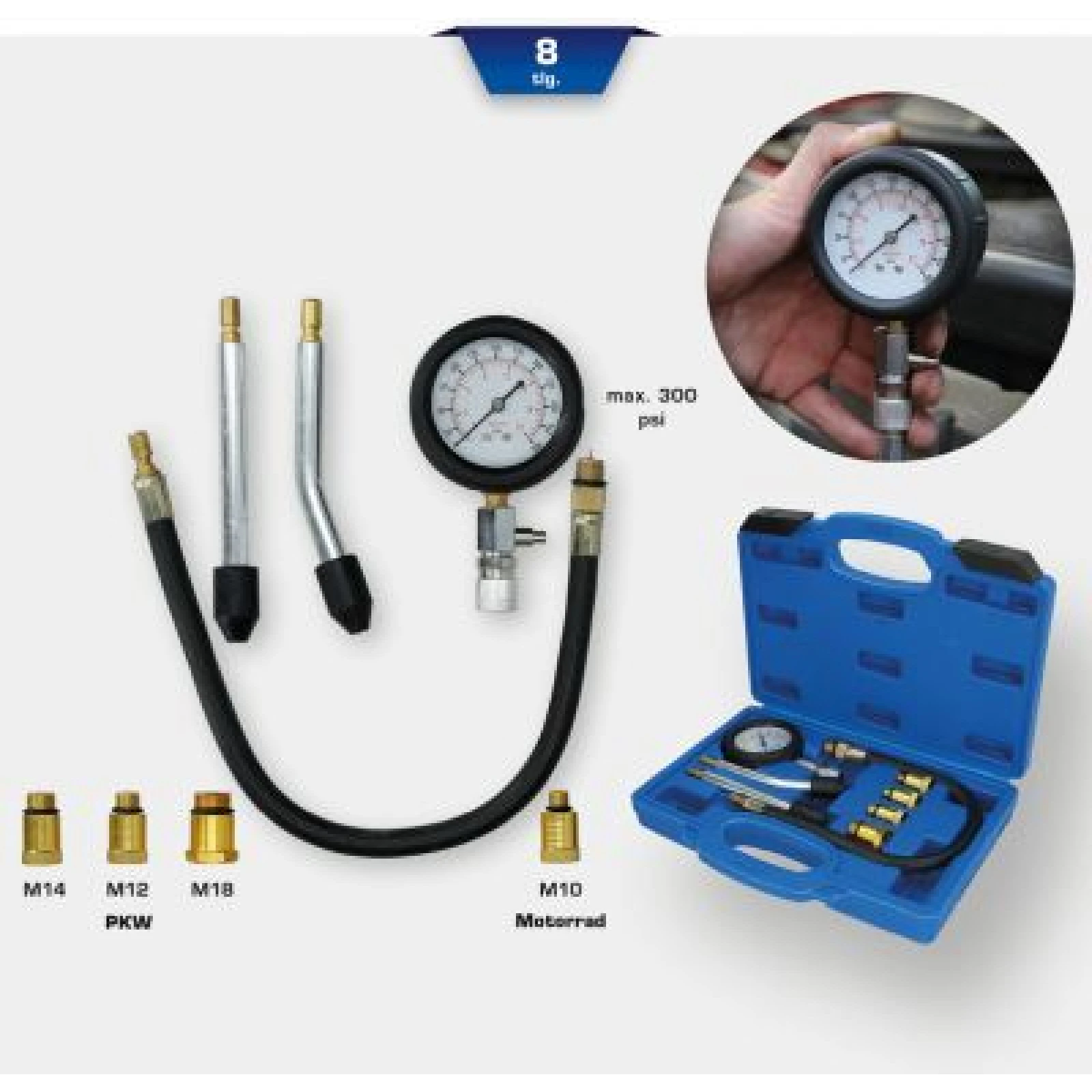 KS TOOLS Kompressionsdruckprüfset BT581100