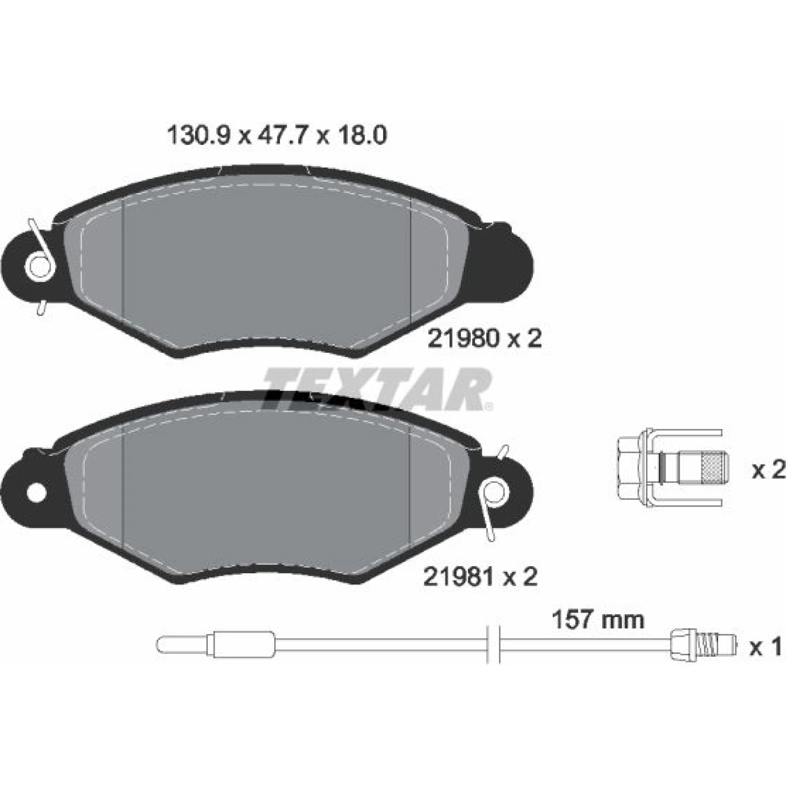 Bremsbelagsatz Renault P. Kangoo 97- Mit Sensor 2198003