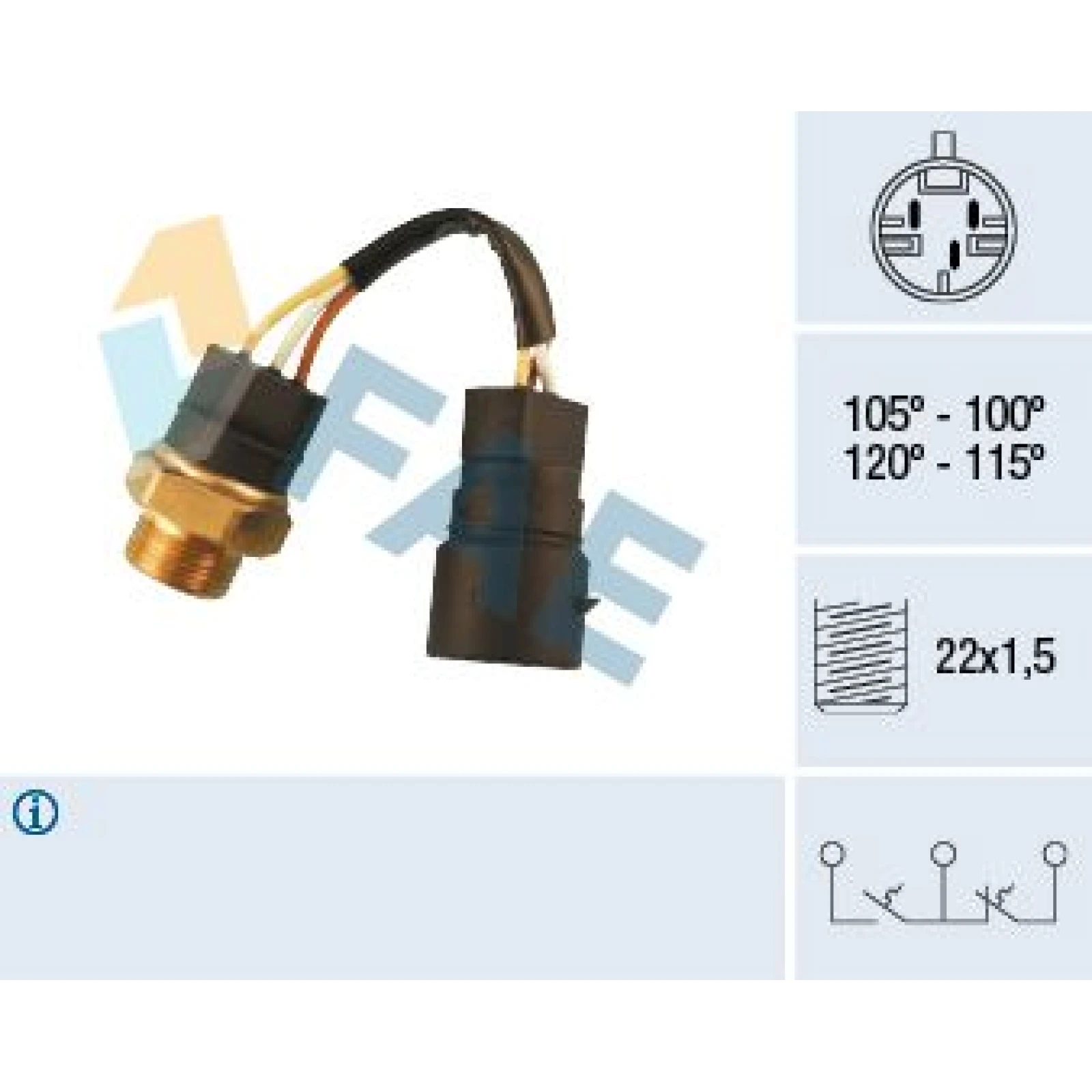 FAE Temperaturschalter, Kühlerlüfter 38220