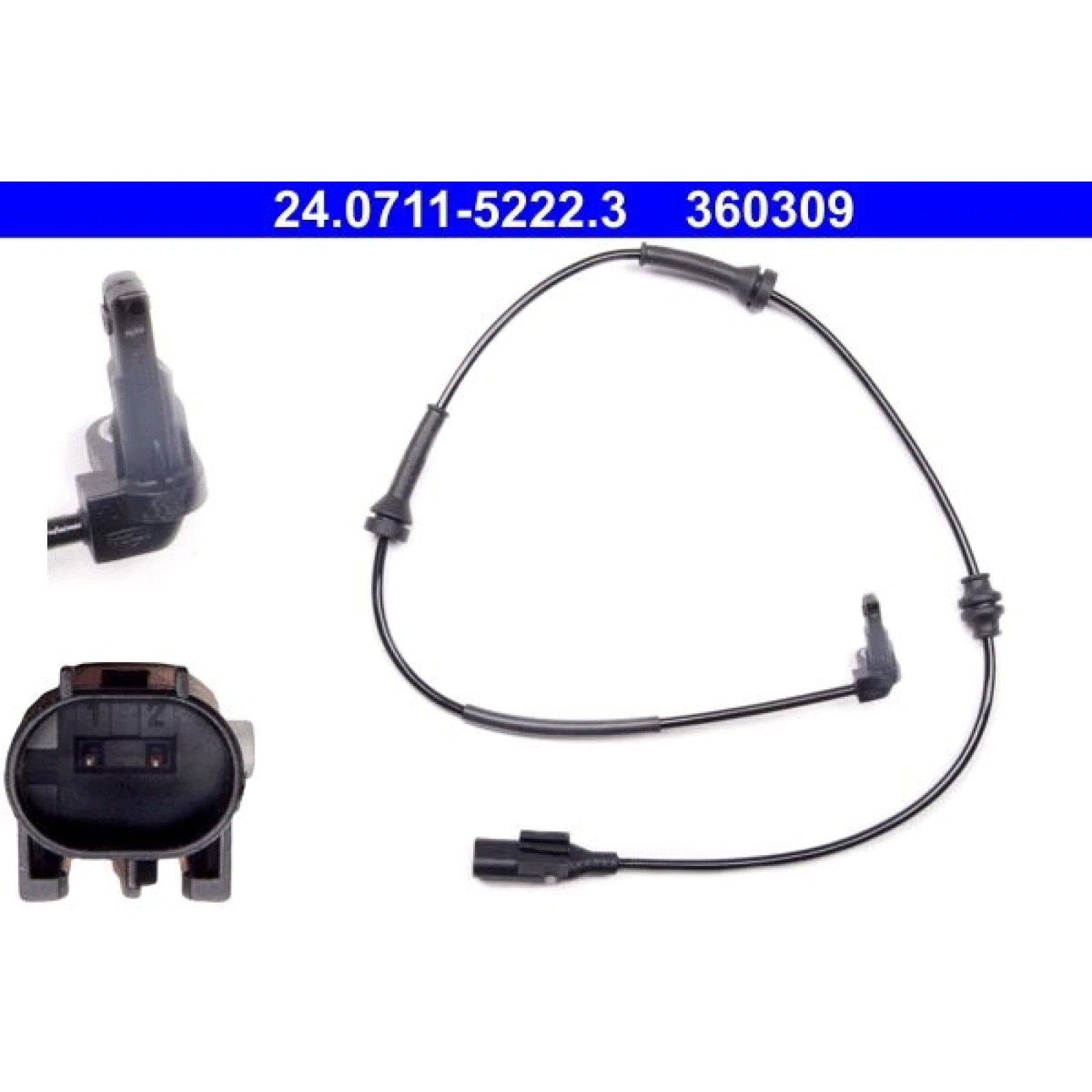 ATE ABS Sensor 24.0711-5222.3
