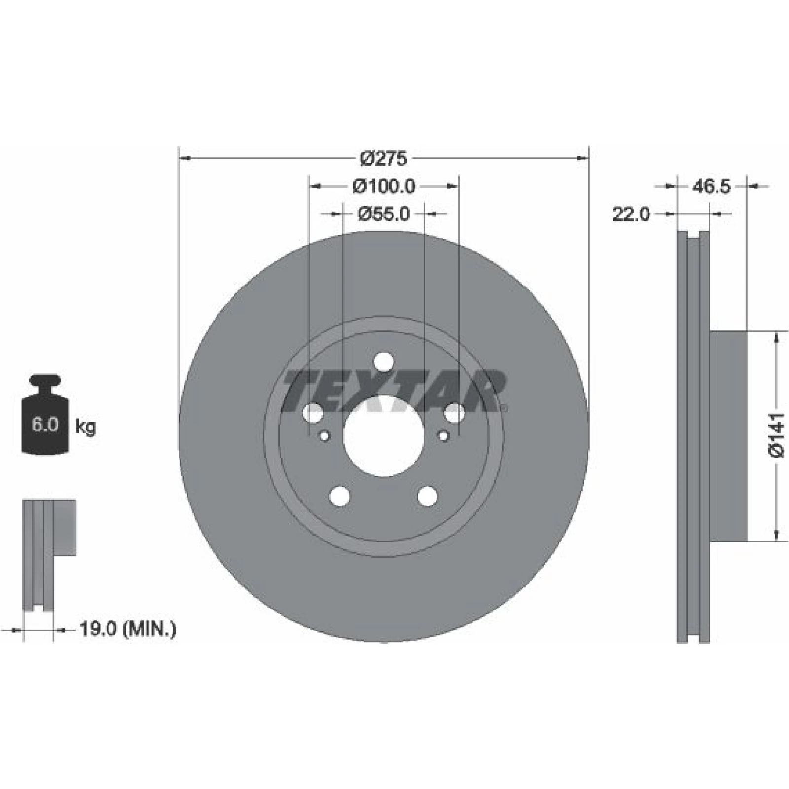 Bremsscheibe Toyota P. Urban Cruiser 09 92199300