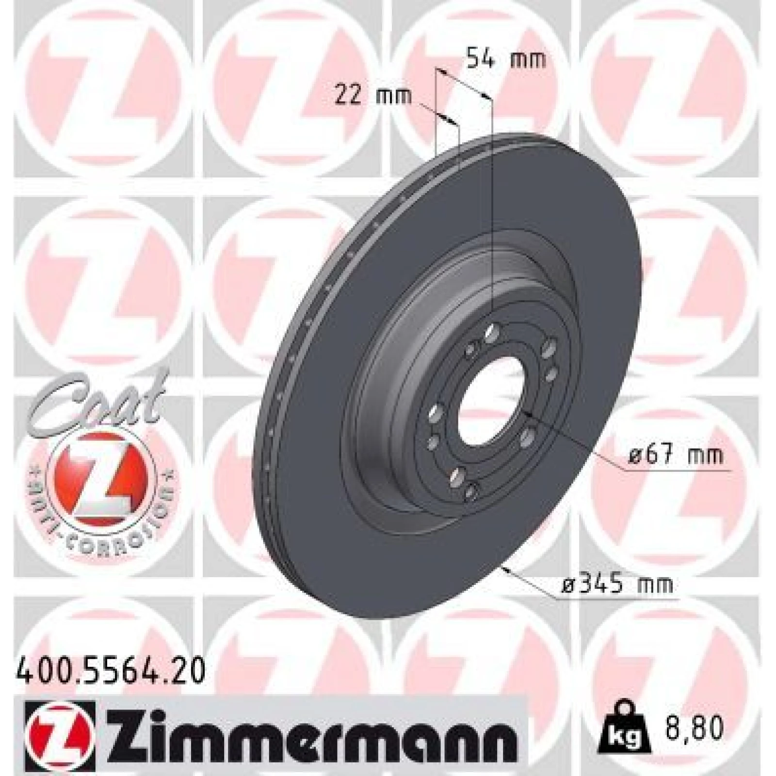 ZIMMERMANN Bremsscheibe 400.5564.20