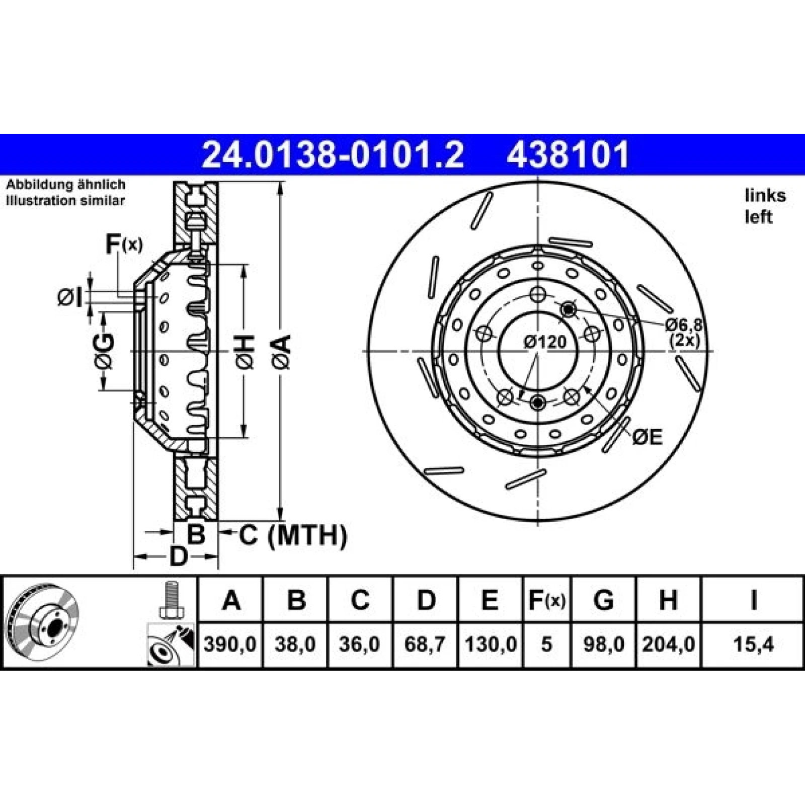 Bremsscheibe 24.0138-0101.2