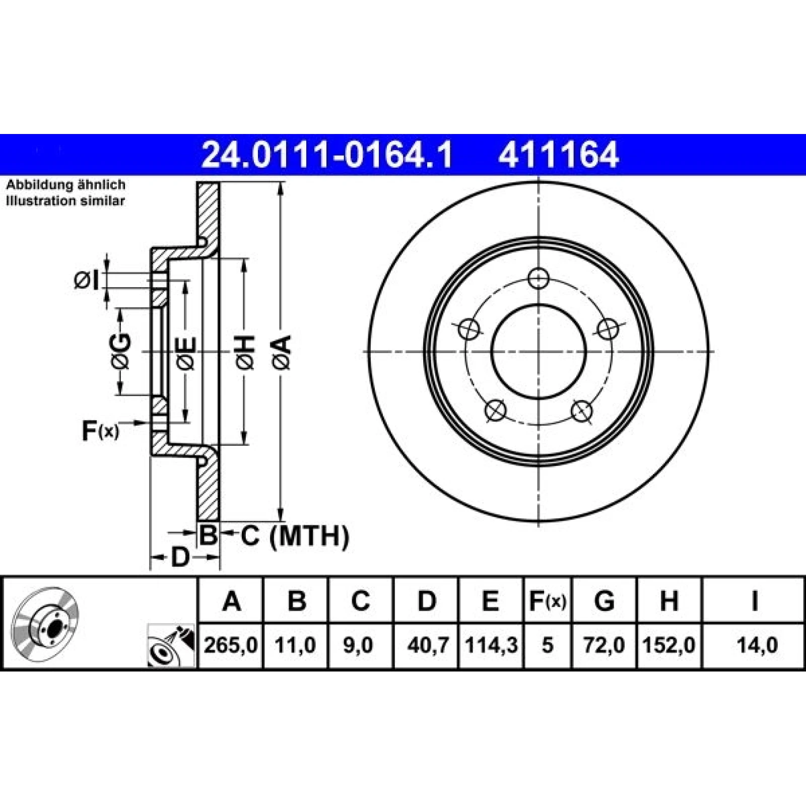 Bremsscheibe 24.0111-0164.1