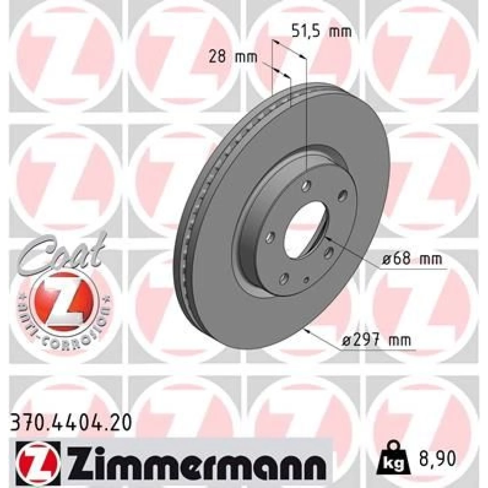 ZIMMERMANN Bremsscheibe 370.4404.20