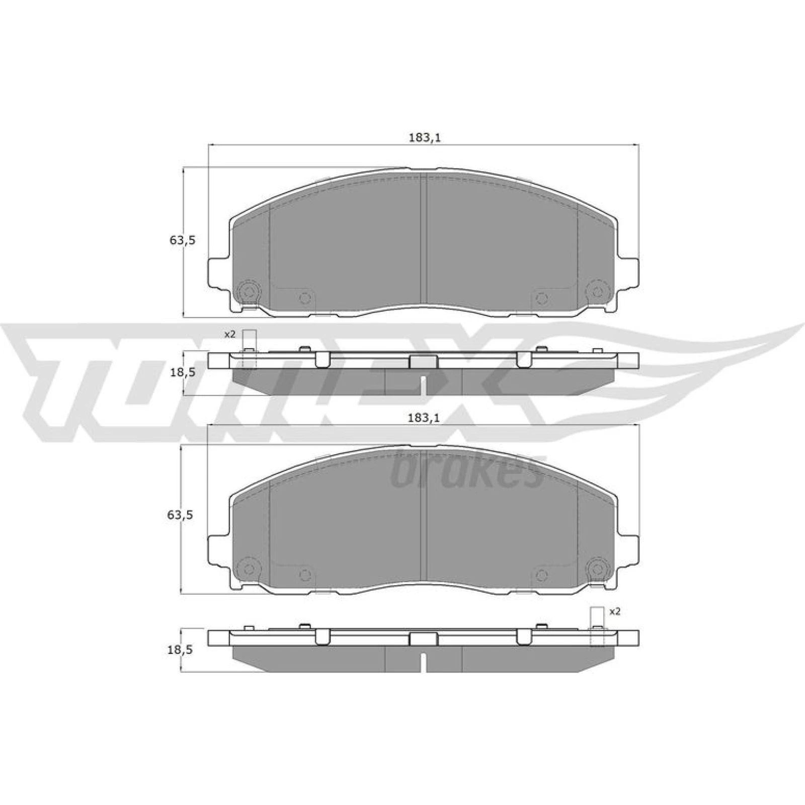 TOMEX brakes Bremsbelagsatz, Scheibenbremse TX 19-19