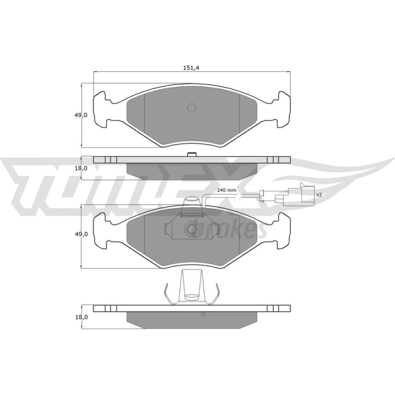 TOMEX brakes Bremsbelagsatz, Scheibenbremse TX 10-794