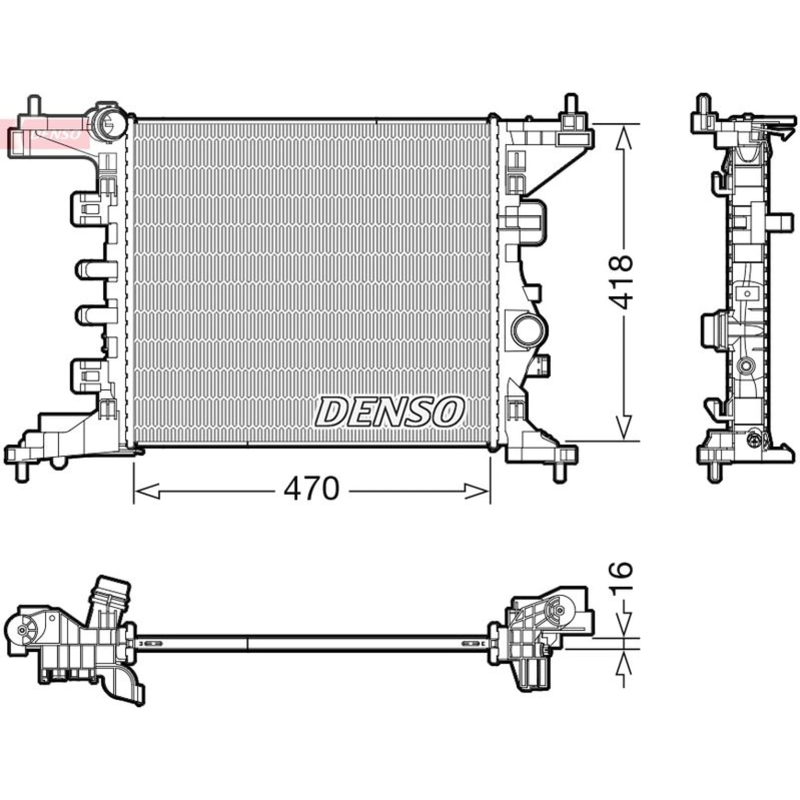 DENSO Kühler, Motorkühlung DRM20121
