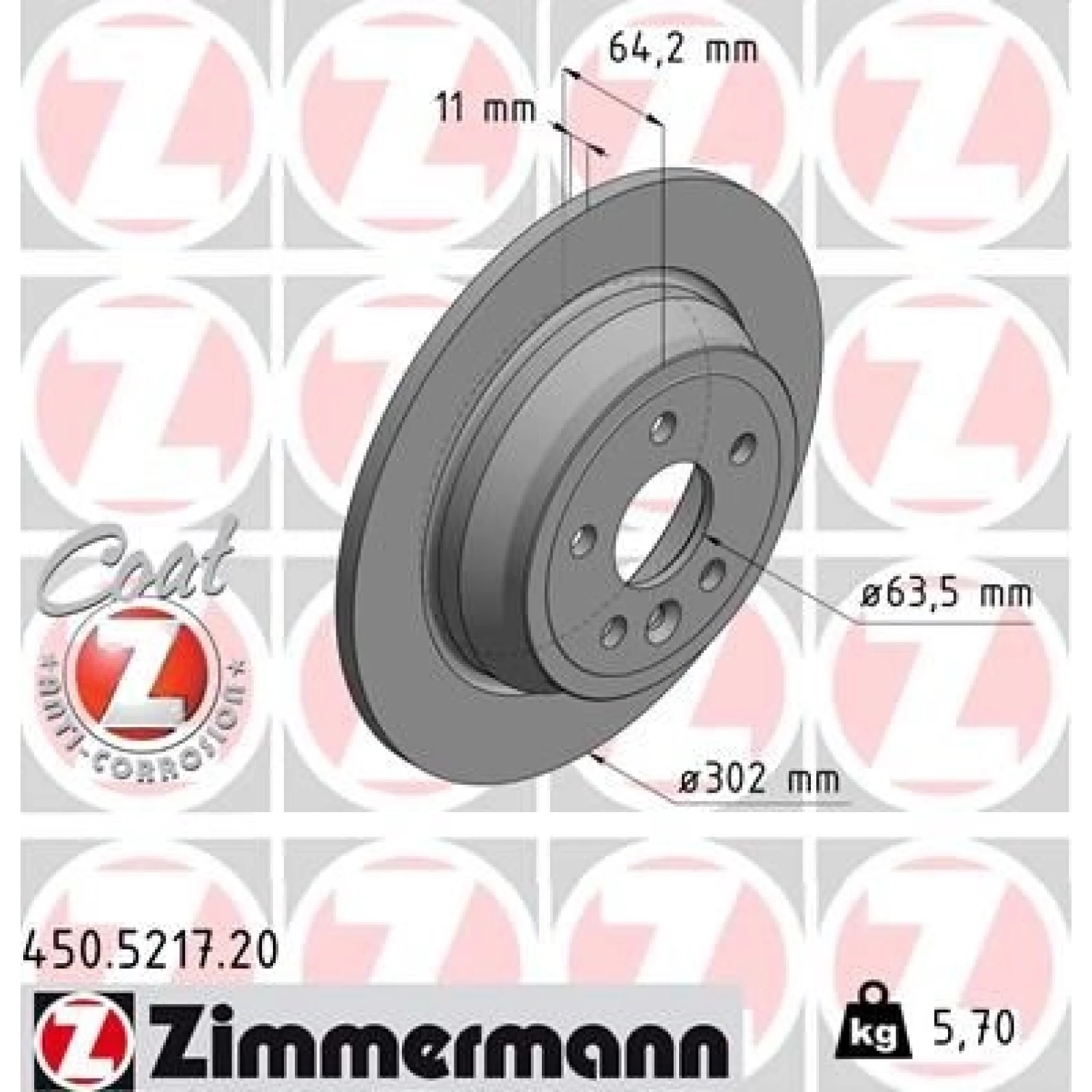 ZIMMERMANN Bremsscheibe 450.5217.20