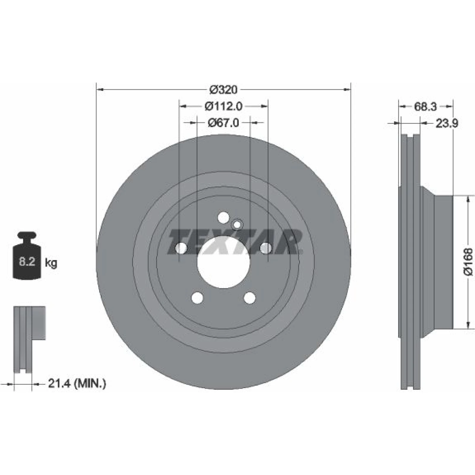 Textar Bremsscheibe Db T. W211/W212/S212 06 92233705