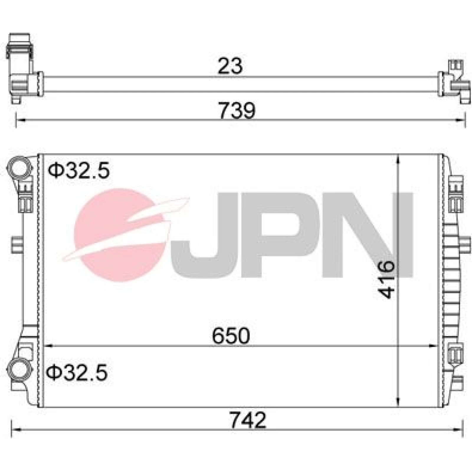 JPN Kühler, Motorkühlung 60C9069-JPN