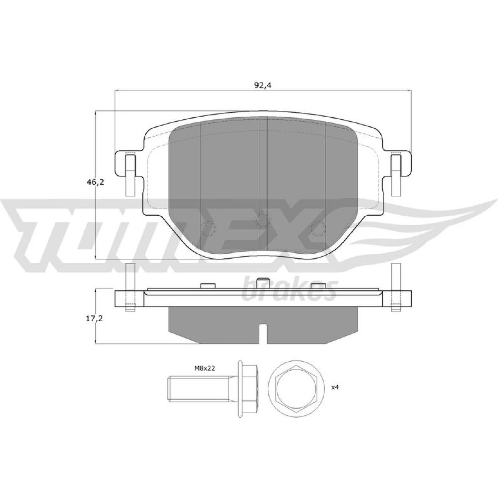TOMEX brakes Bremsbelagsatz, Scheibenbremse TX 19-91