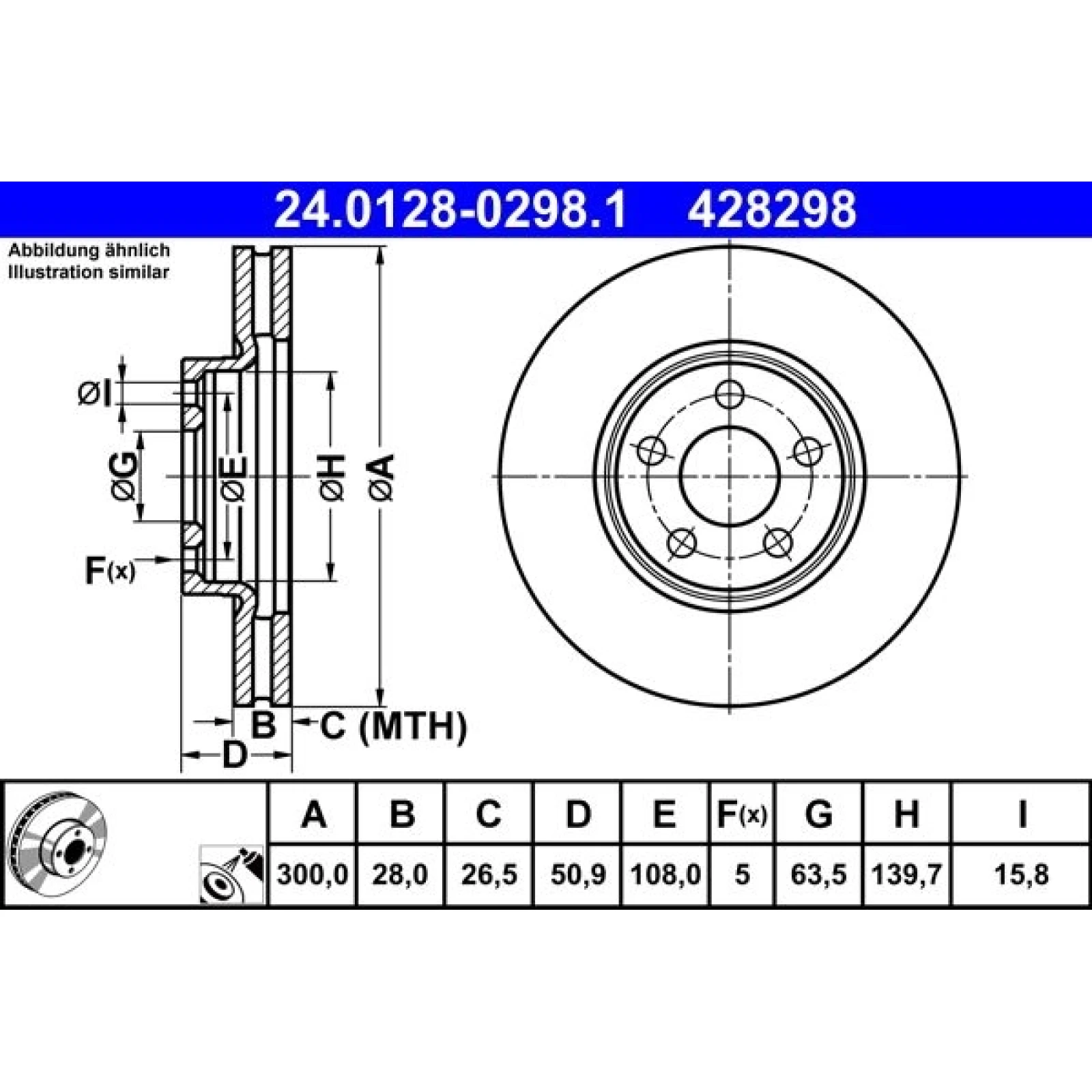Bremsscheibe 24.0128-0298.1
