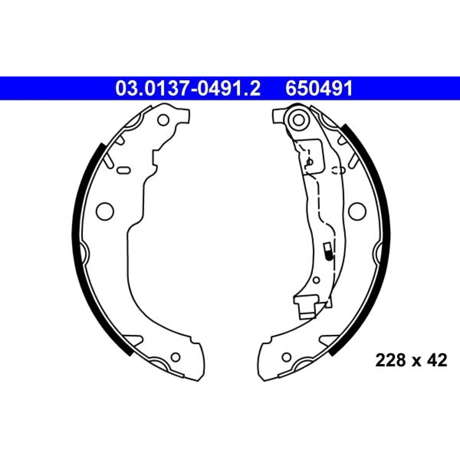 Bremsbackensatz 03.0137-0491.2