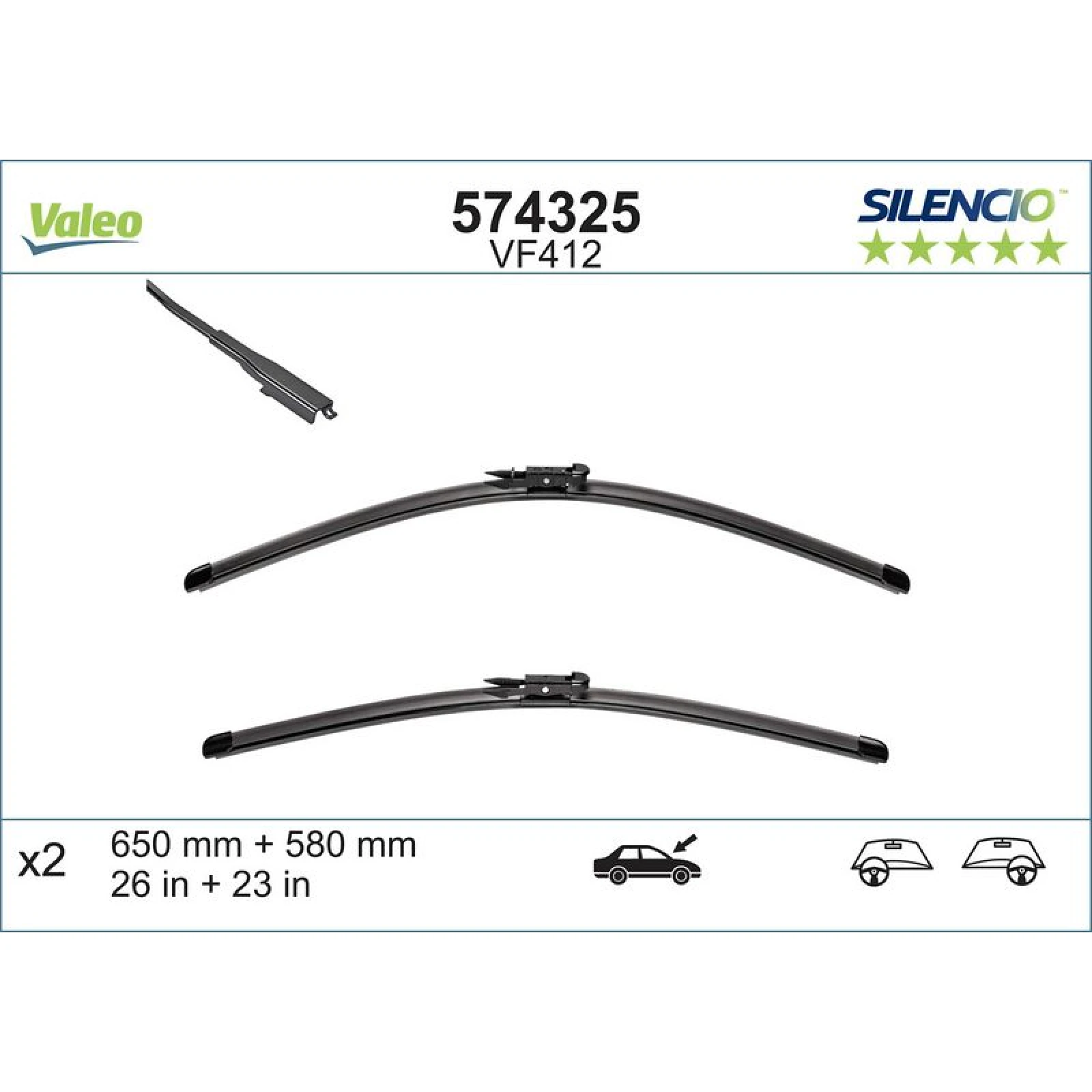 VM412 VALEO Silencio X.TRM Wischer 574325