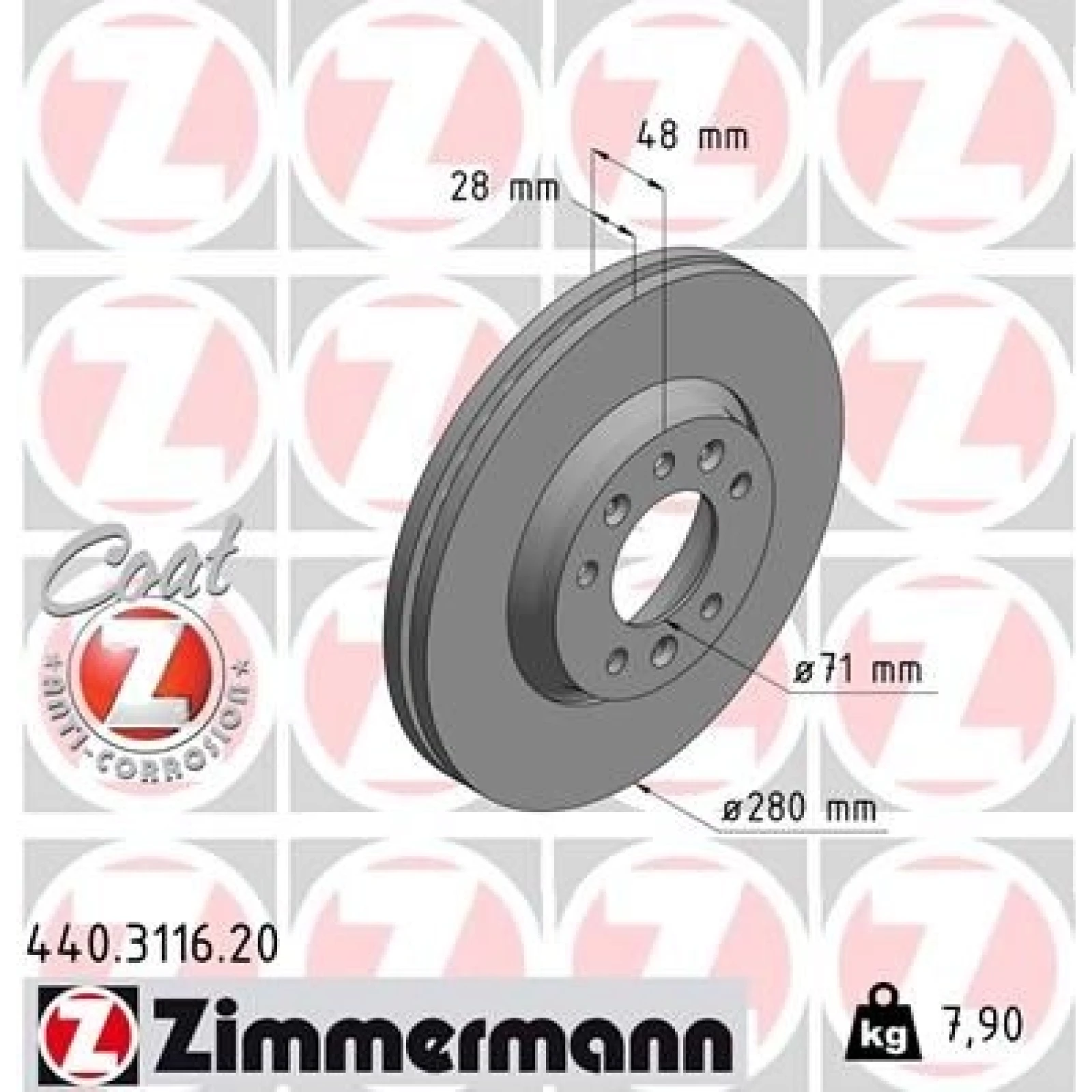 ZIMMERMANN Bremsscheibe 440.3116.20
