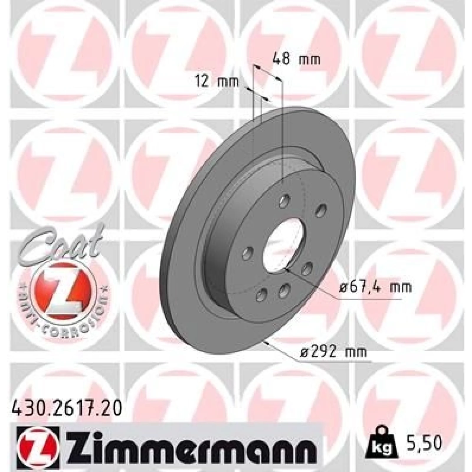 ZIMMERMANN Bremsscheibe 430.2617.20