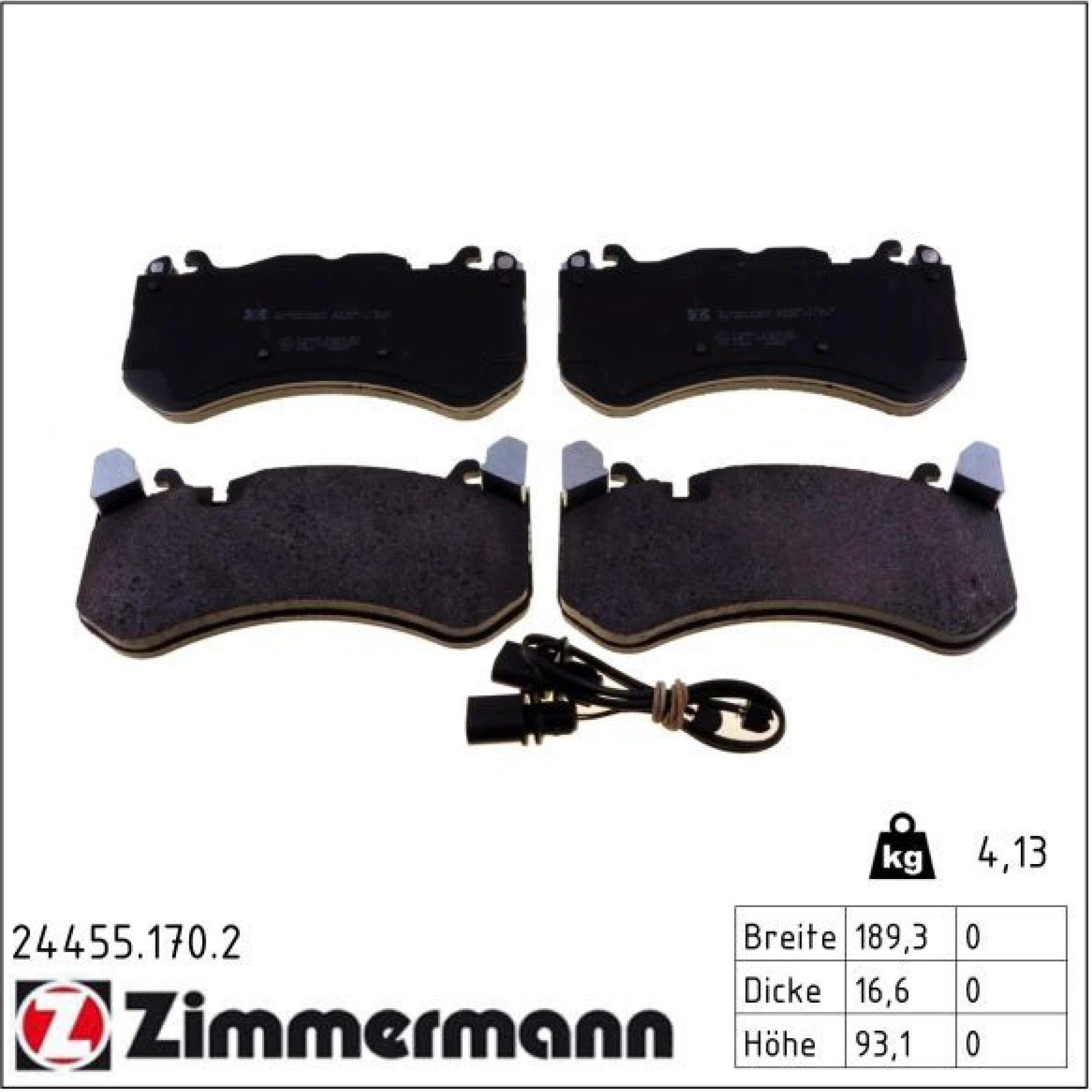 ZIMMERMANN Bremsbeläge 24455.170.2