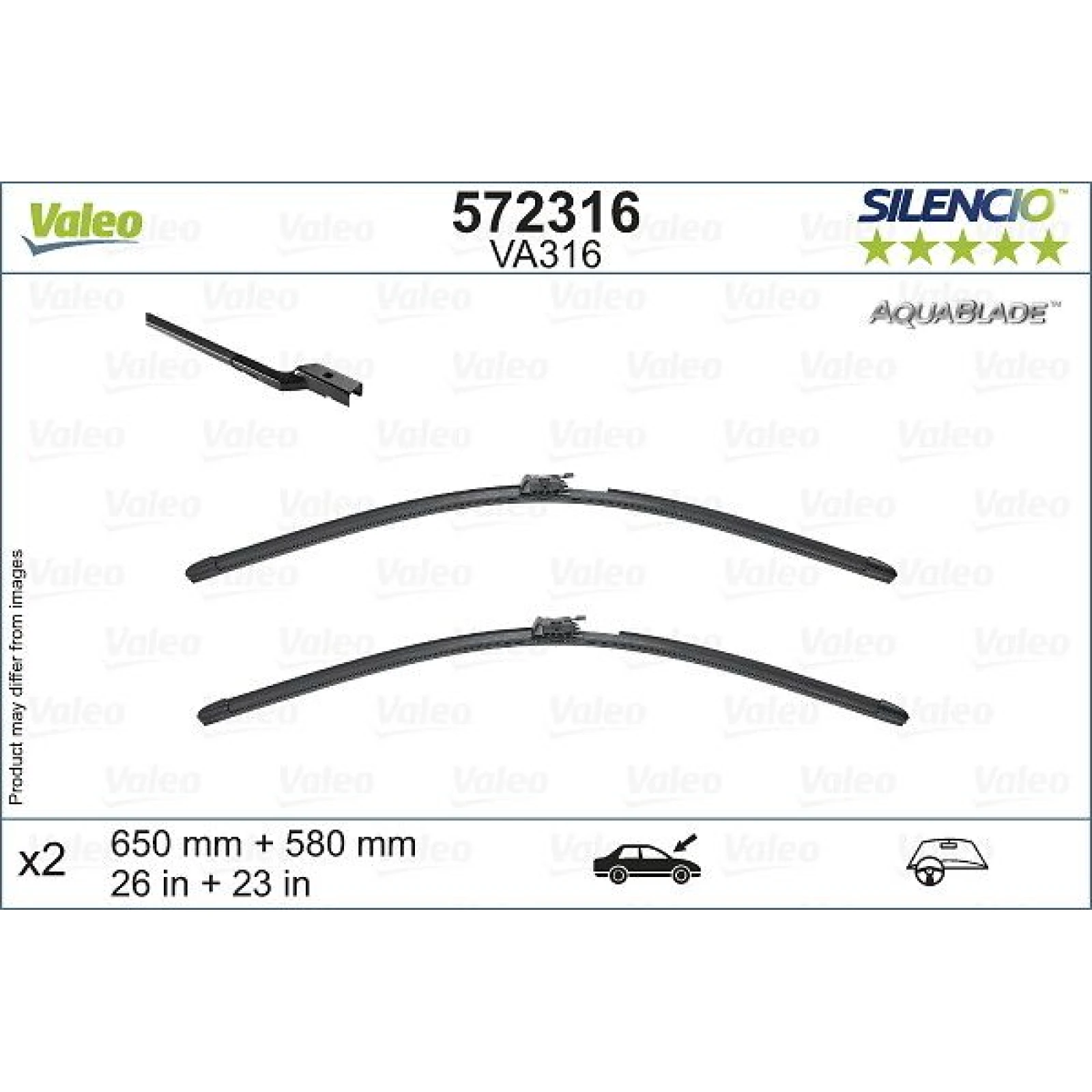 Valeo Scheibenwischer 572316 - AquaBlade Set beheizt