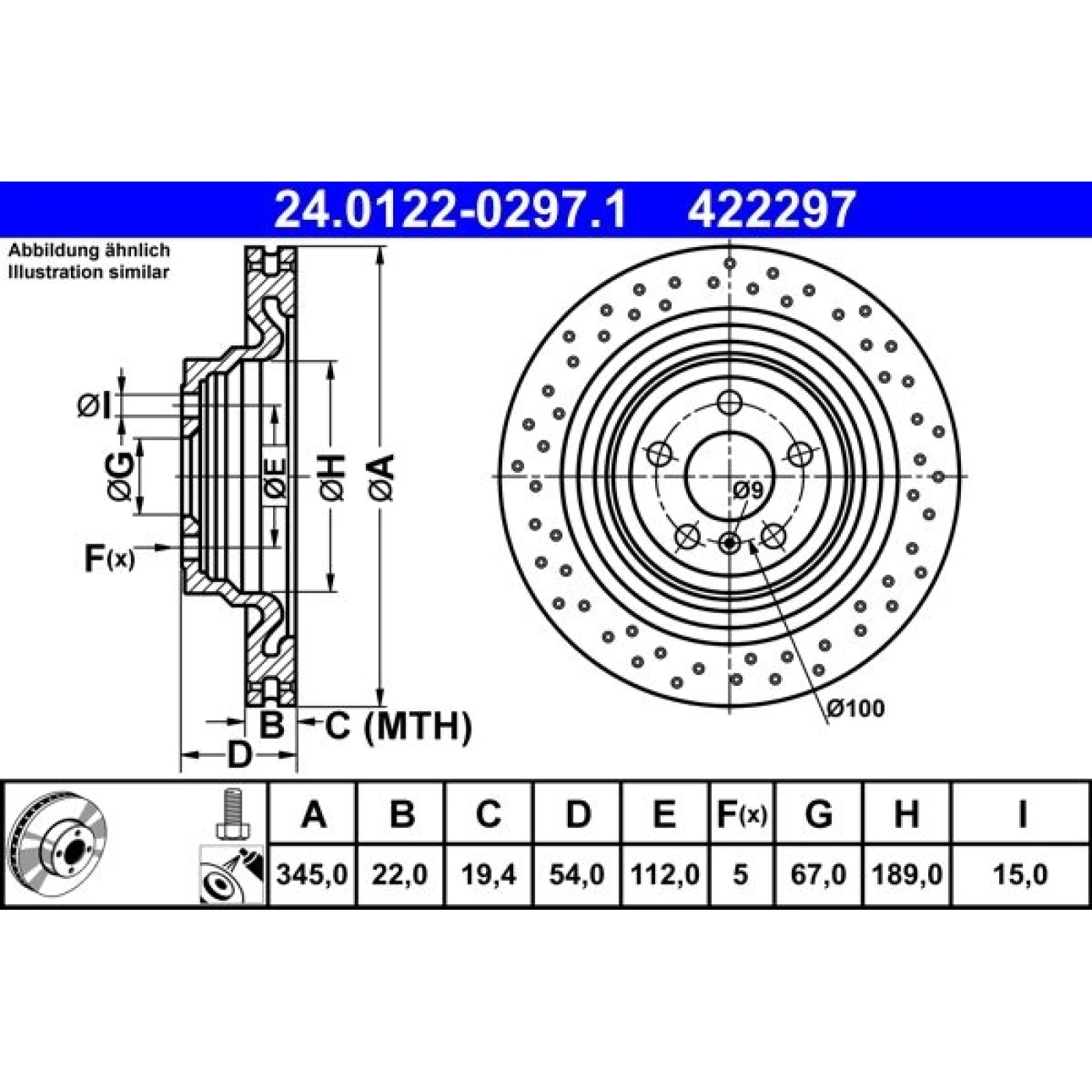 Bremsscheibe 24.0122-0297.1