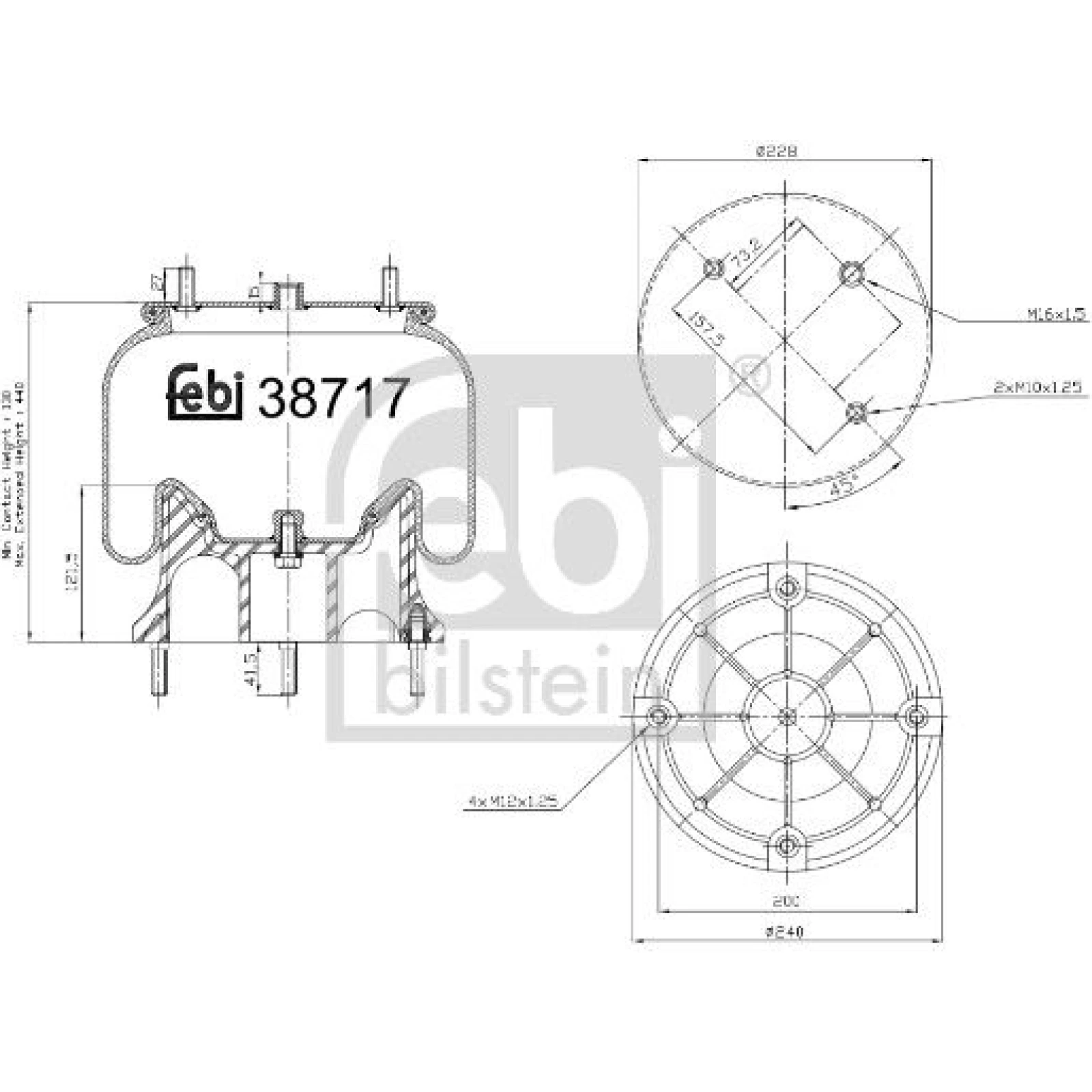 FEBI BILSTEIN Luftfeder 38717