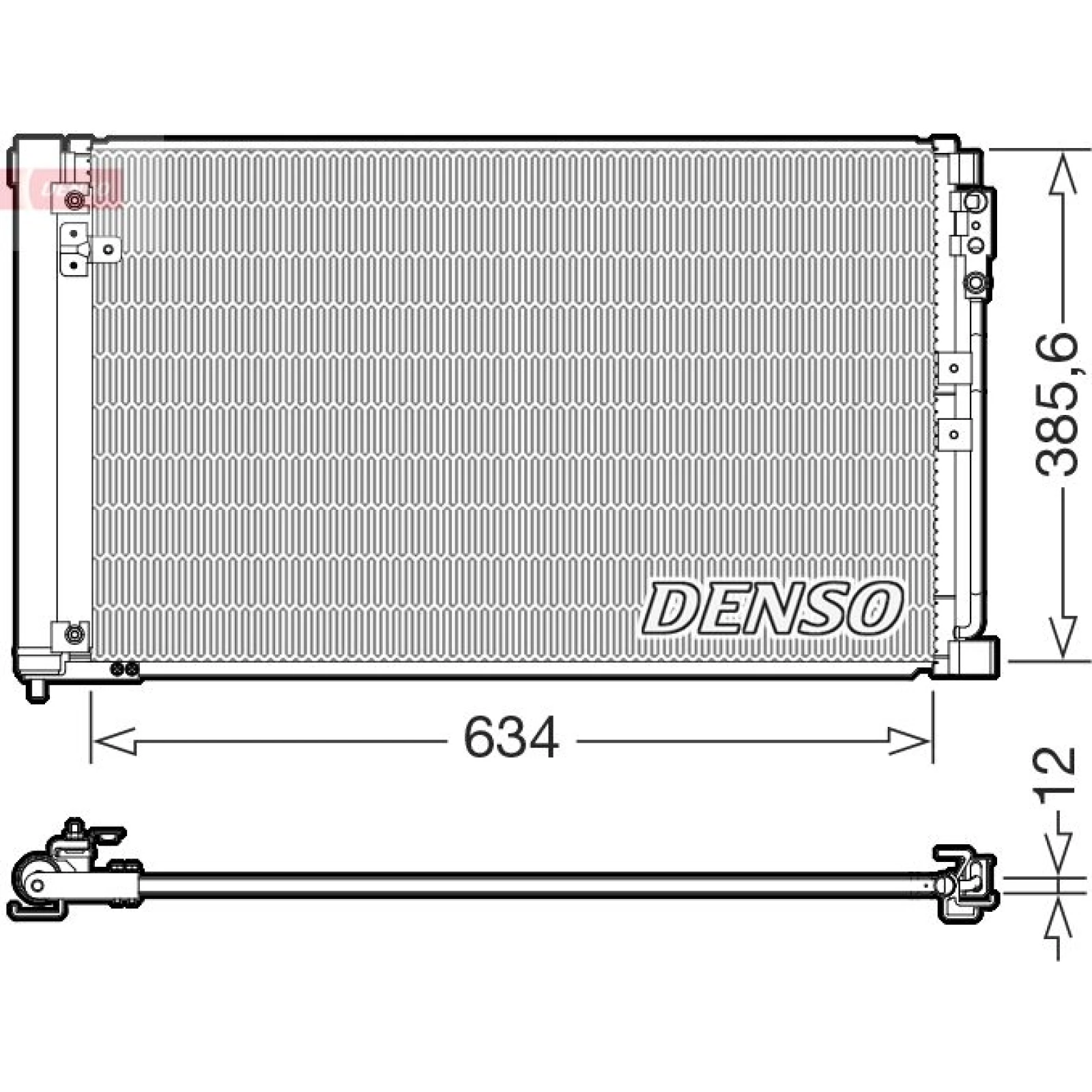 DENSO Kondensator, Klimaanlage DCN46038