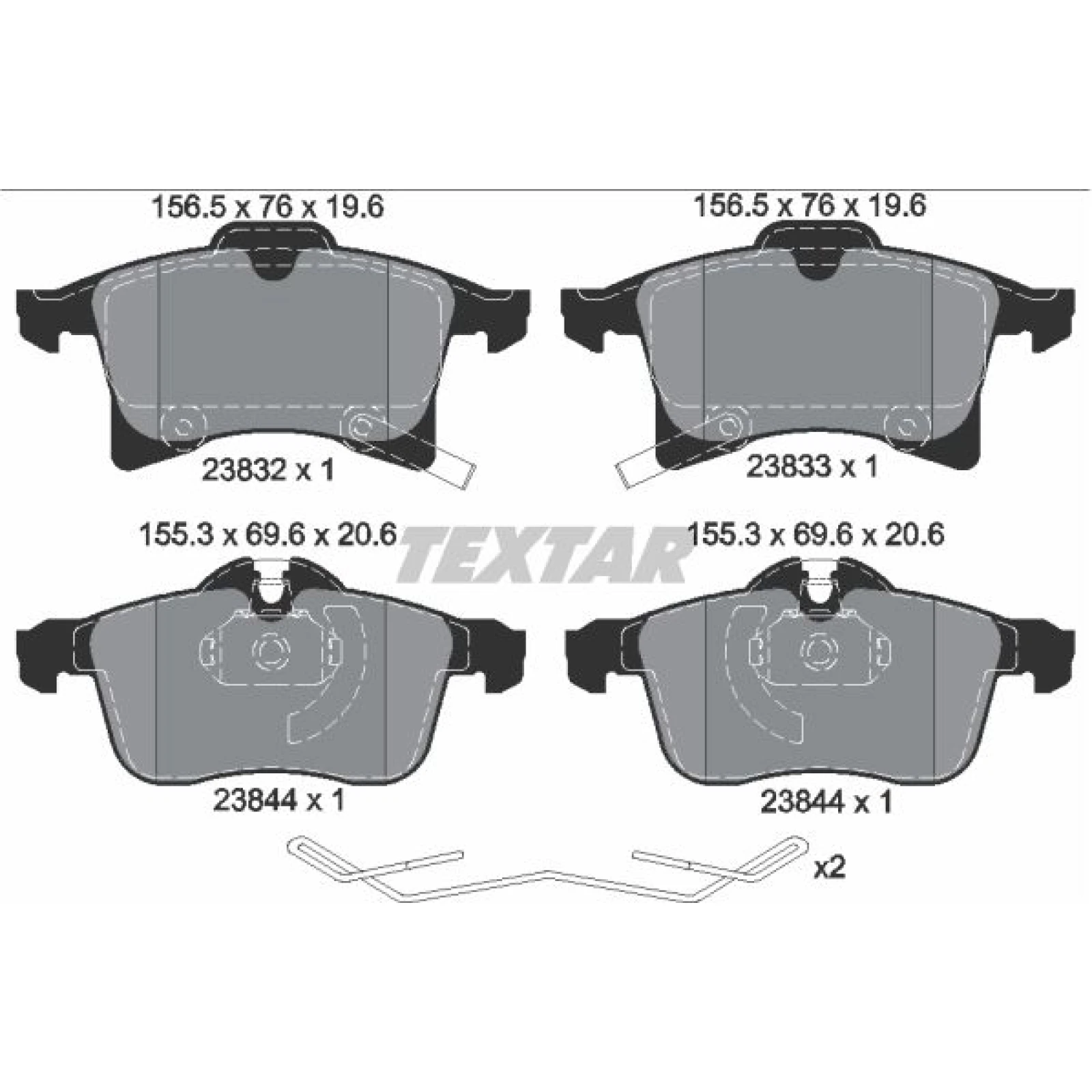 Textar Bremsbelagsatz 2383204