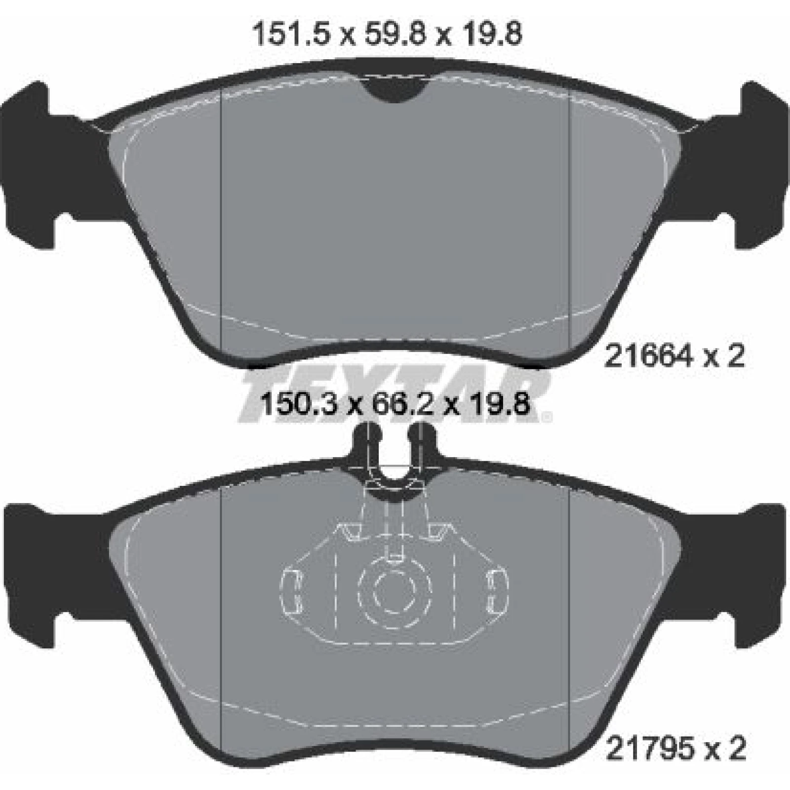 Bremsbelagsatz Db P. W202/210 93 2166404