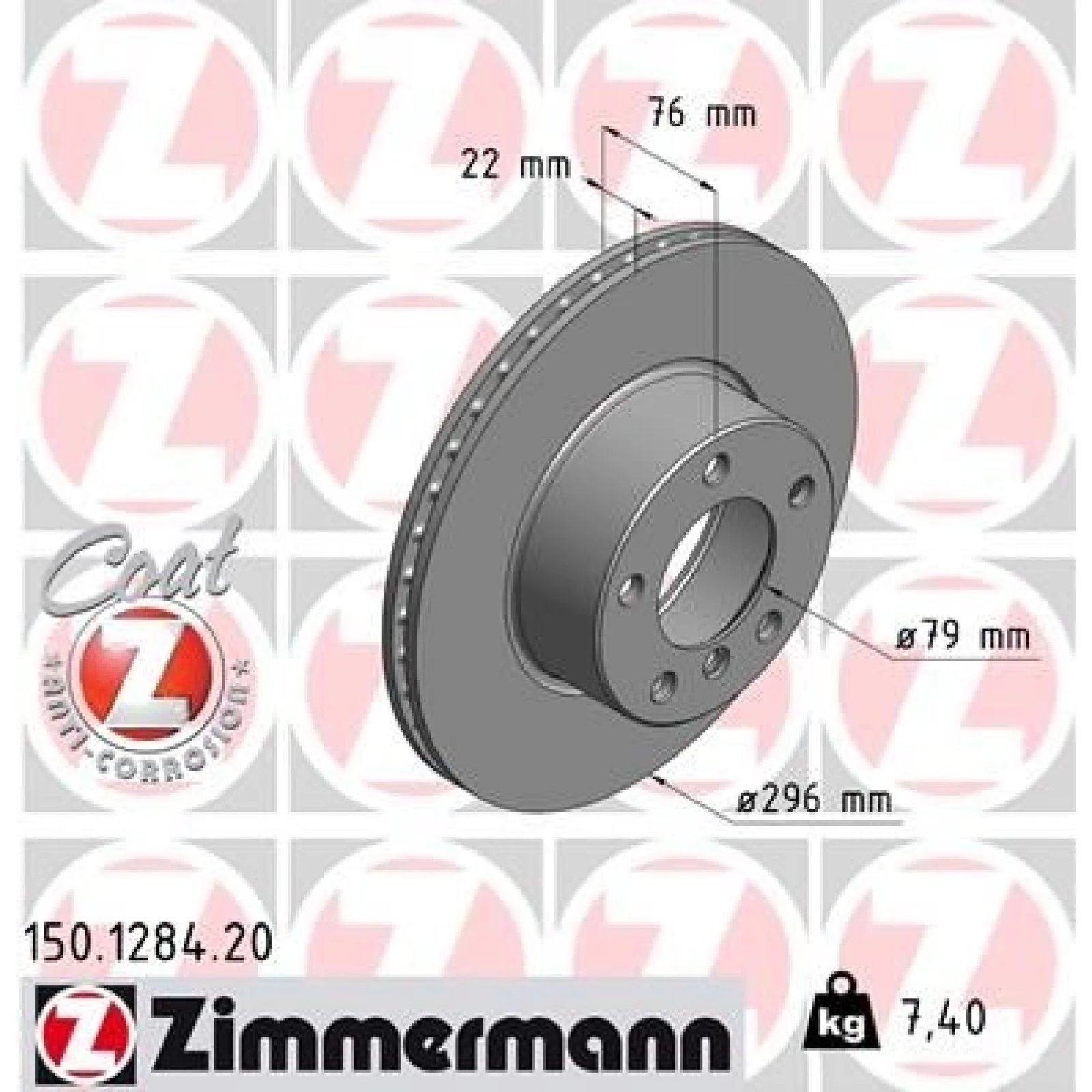 ZIMMERMANN Bremsscheibe 150.1284.20