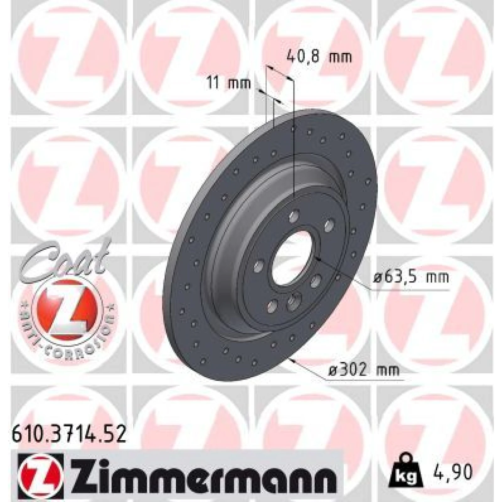 ZIMMERMANN Bremsscheibe 610.3714.52