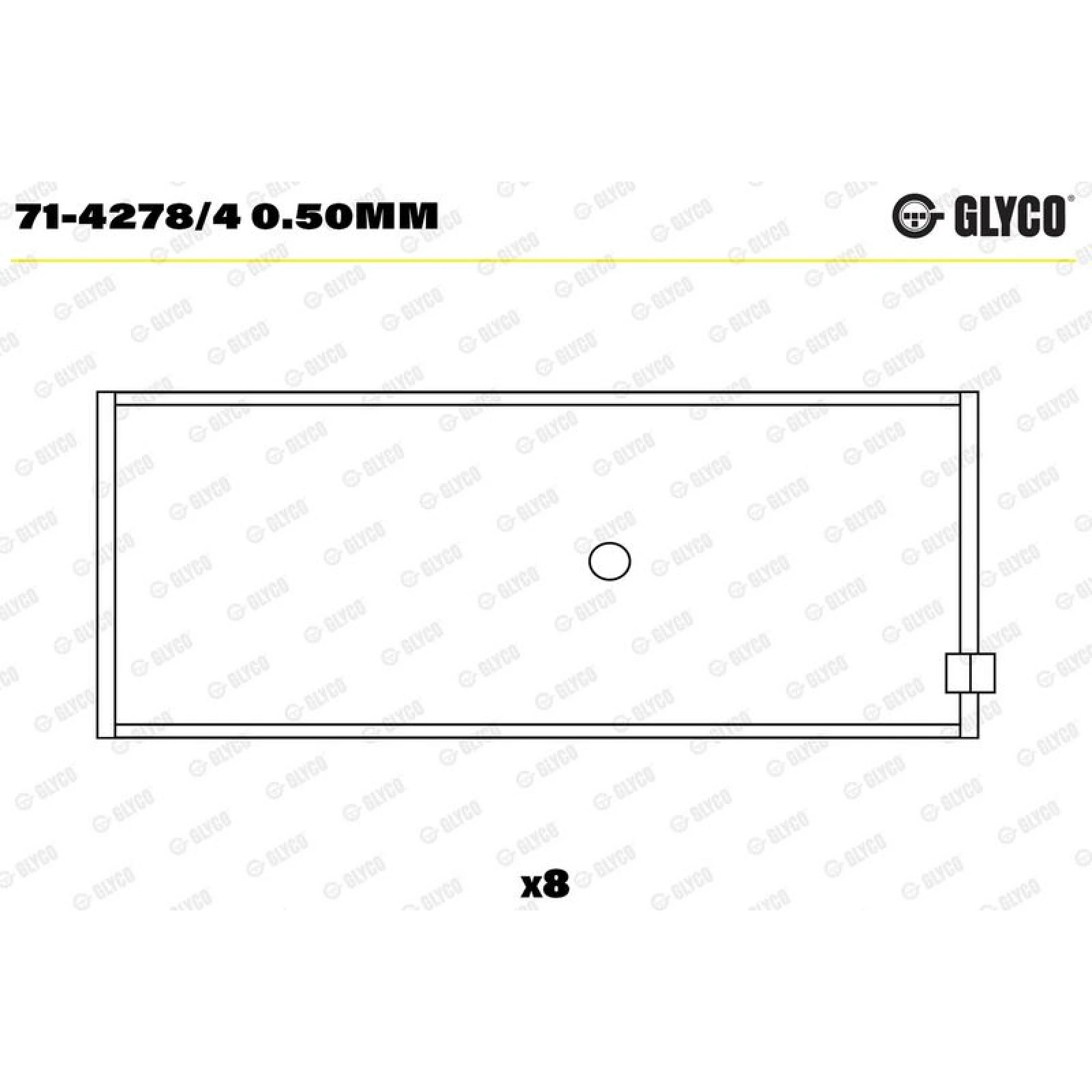 GLYCO Pleuellager 71-4278/4 0.50mm