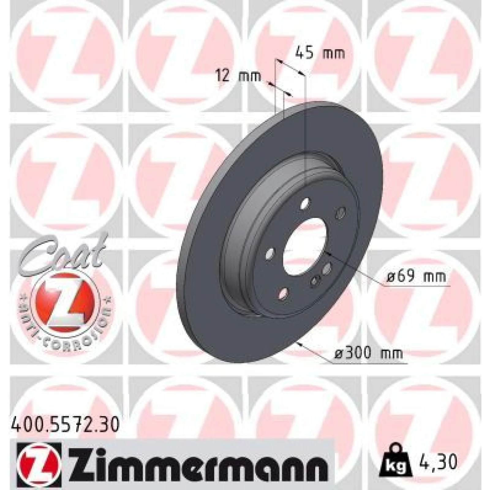 ZIMMERMANN Bremsscheibe 400.5572.30