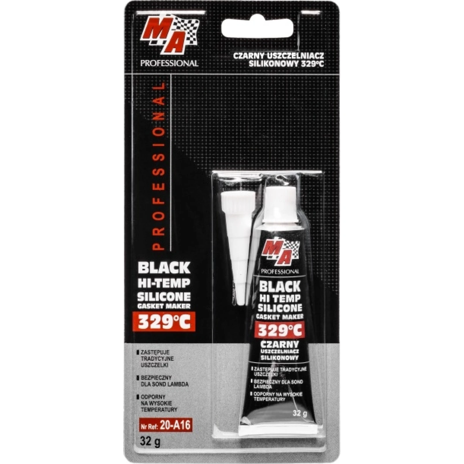 MOJE AUTO AMT20-A16 Silikondichtungsmittel 32 g Schwarz Bis 329°C