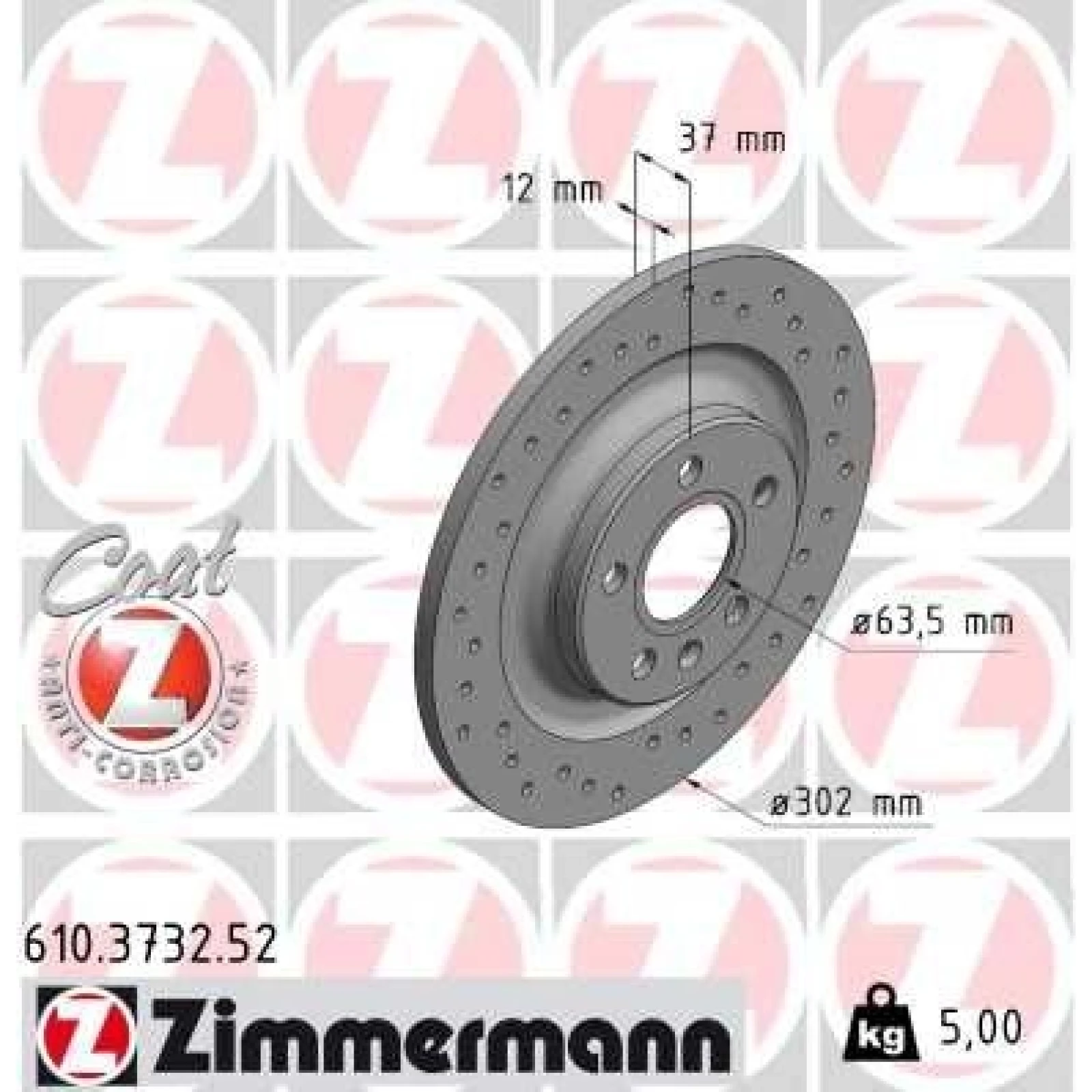 ZIMMERMANN Bremsscheibe 610.3732.52