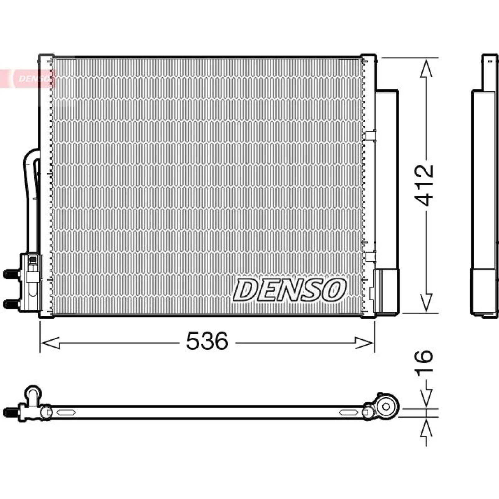 DENSO Kondensator, Klimaanlage DCN20043