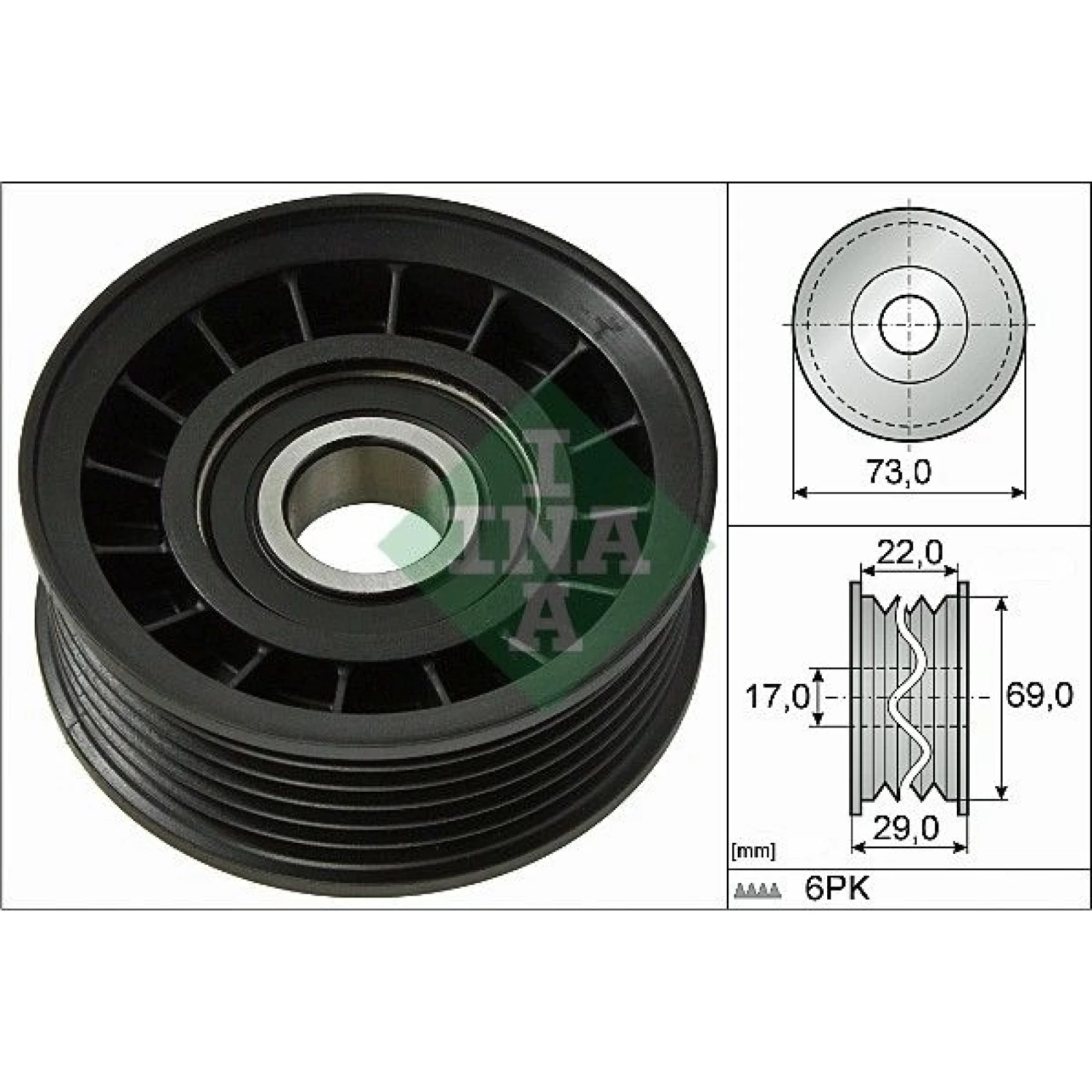 Umlenk-/Führungsrolle, Keilrippenriemen 532 0649 10