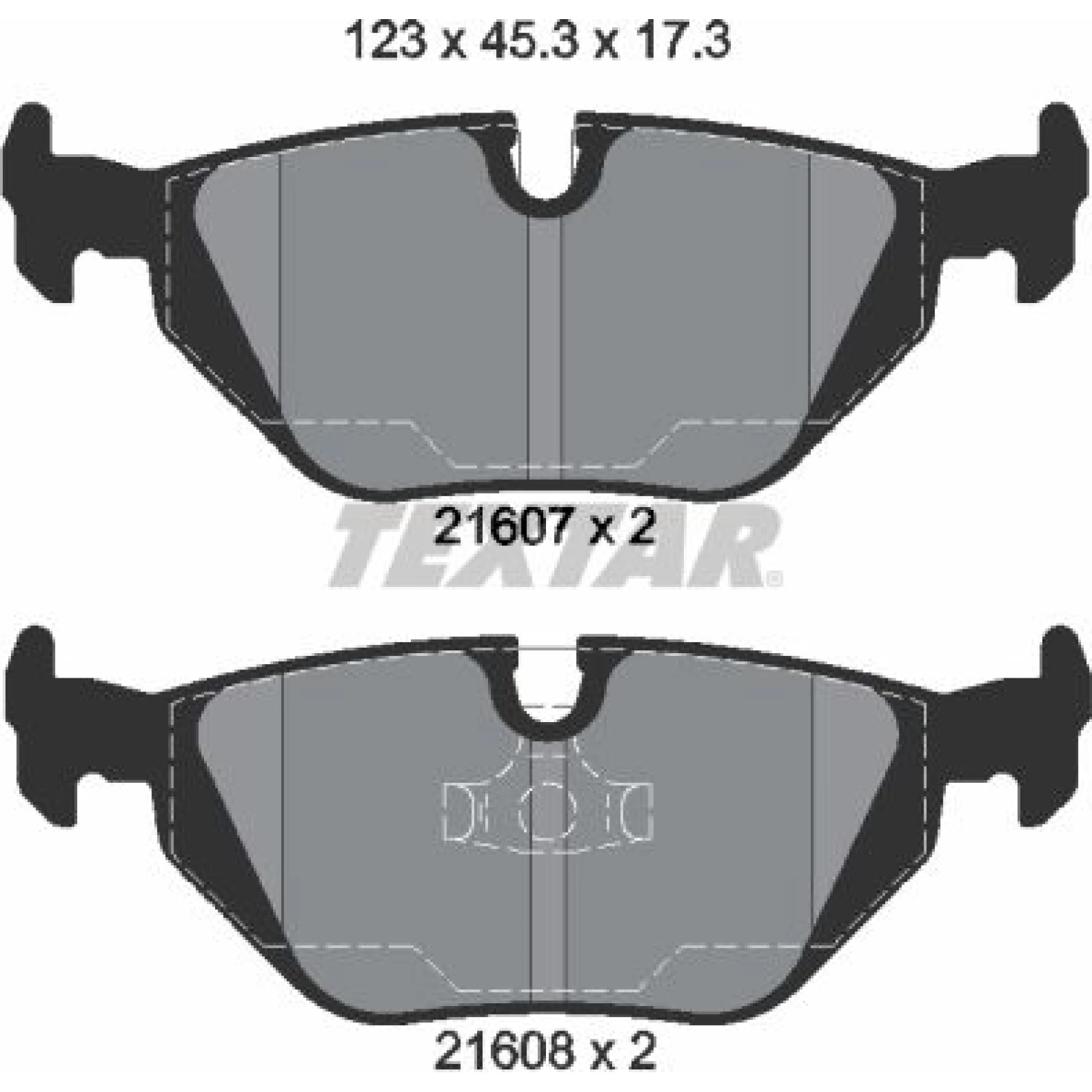 Bremsklötze HA, TEXTAR epad 2160781