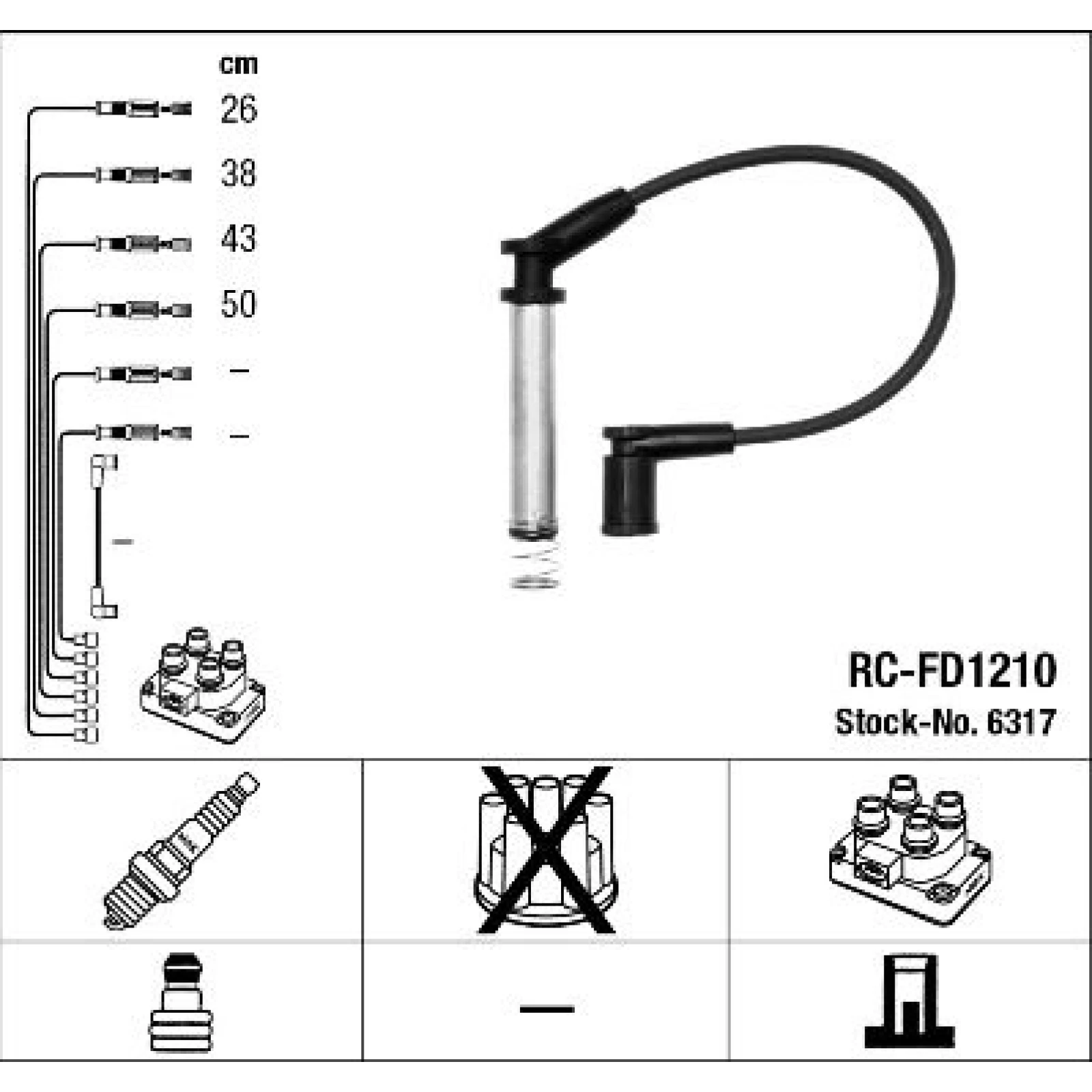 RC-FD1210 NGK - Zündkabelsatz 6317