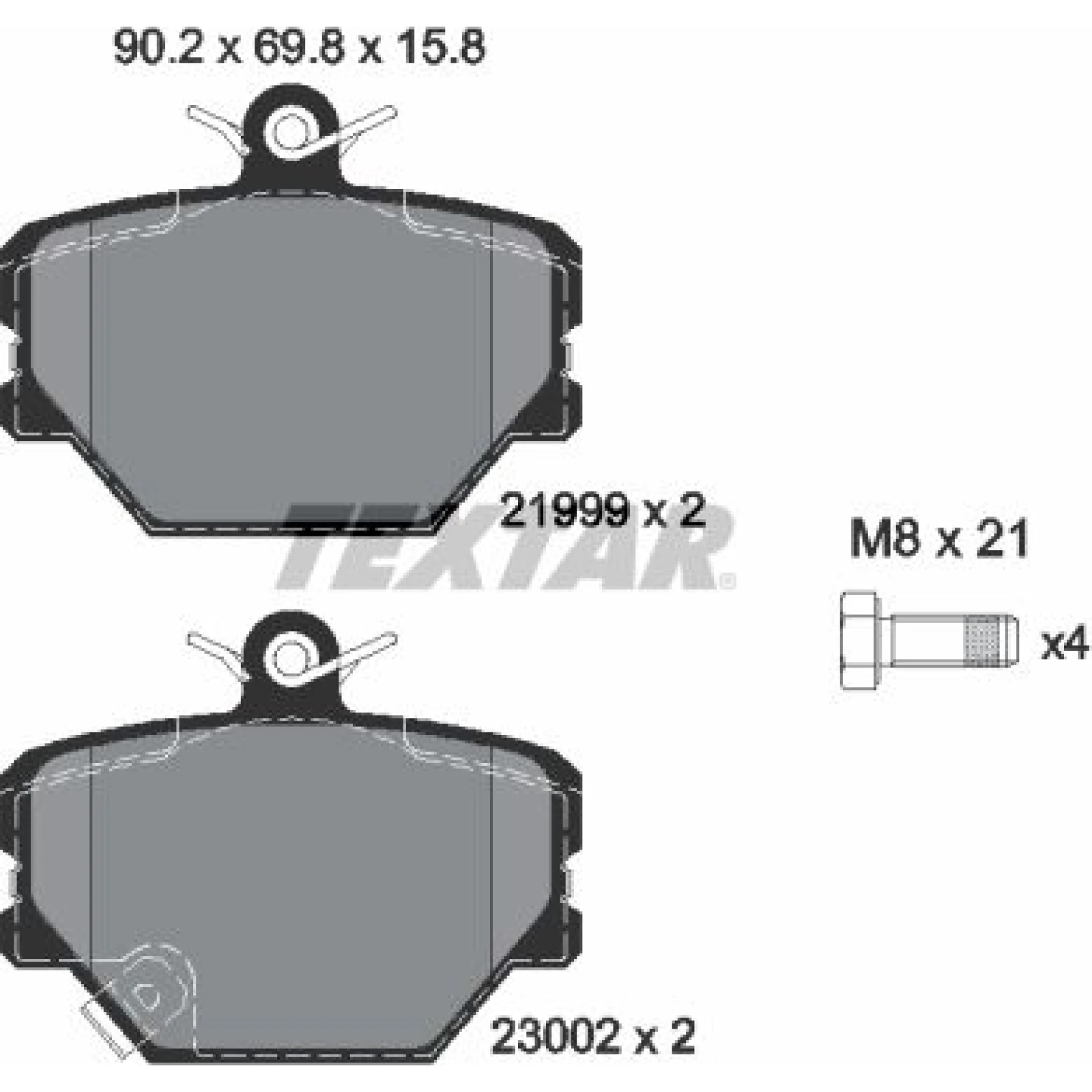 Bremsbelagsatz Smart P. 0,6/0,7/0,8 98-/Fortwo 07 2199901