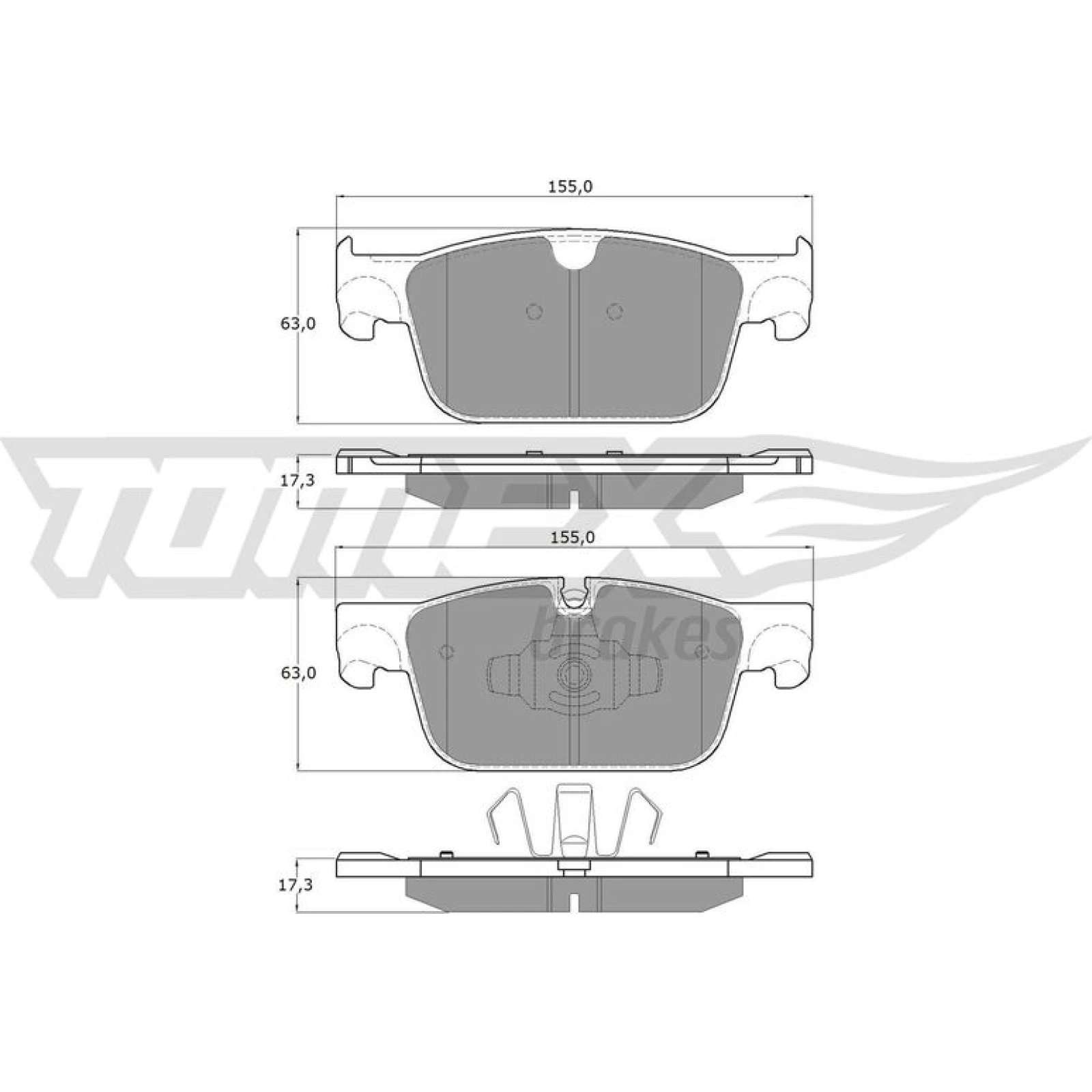 TOMEX brakes Bremsbelagsatz, Scheibenbremse TX 18-86