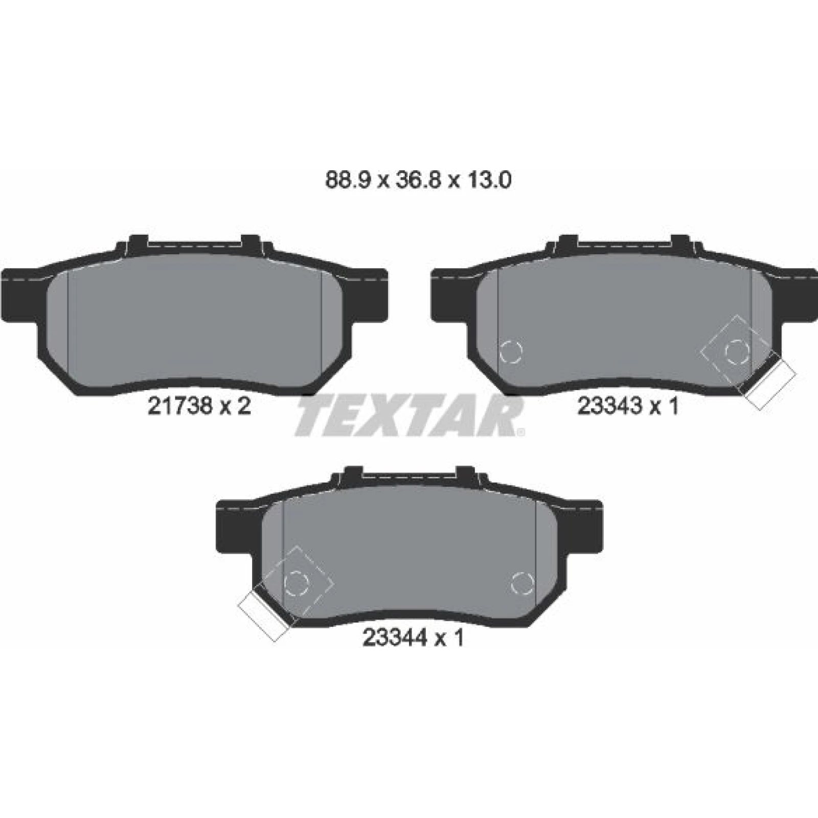 Bremsbelagsatz Honda T. Jazz 02-/08-/City/Civic 95-/Crx 92- Jp 2173801