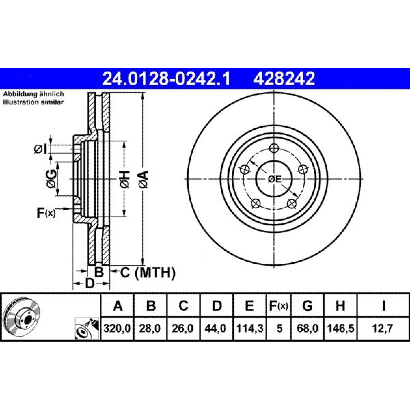 Bremsscheibe 24.0128-0242.1