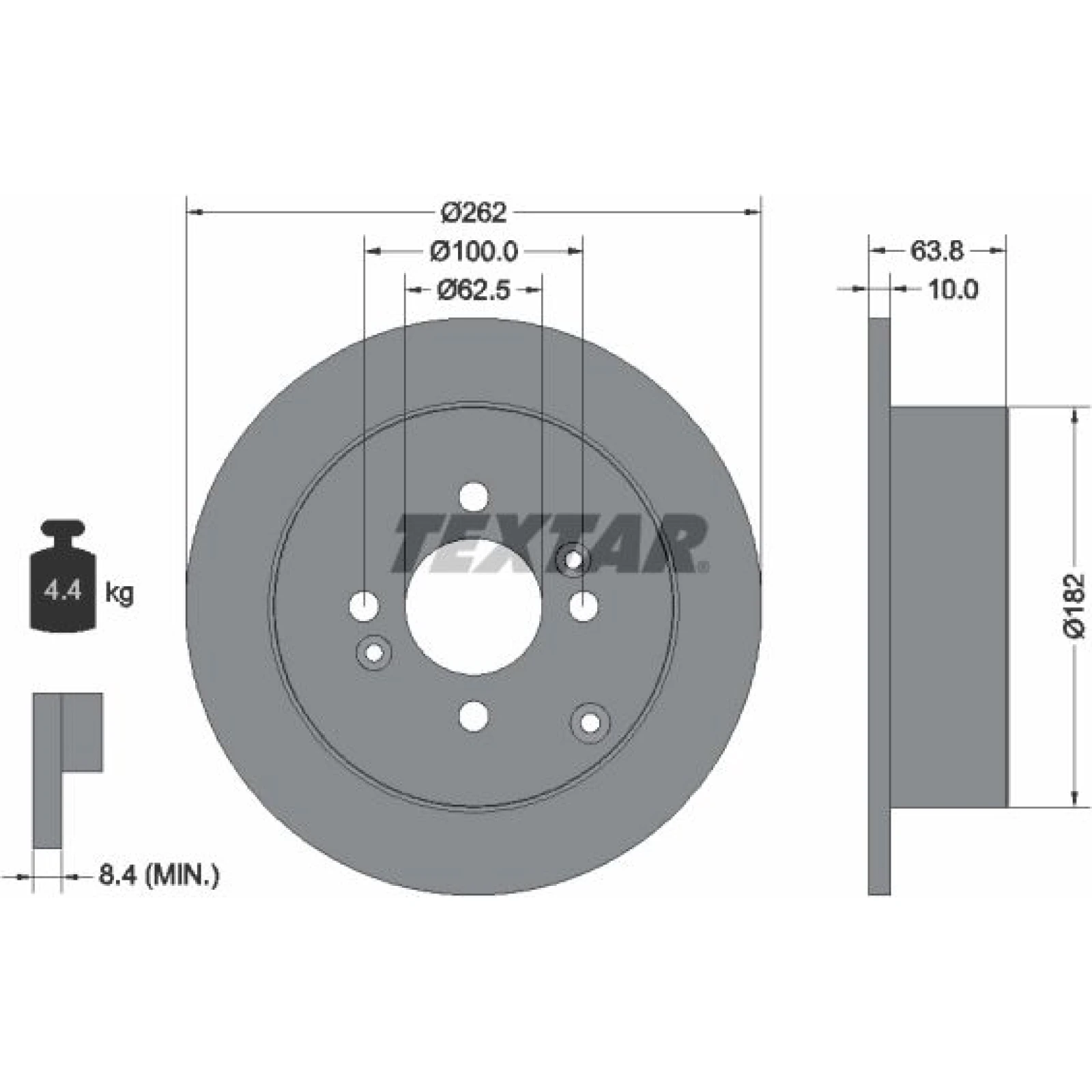 Bremsscheibe Hyundai T. Getz 03/I20 08- Mit Esp 92161303